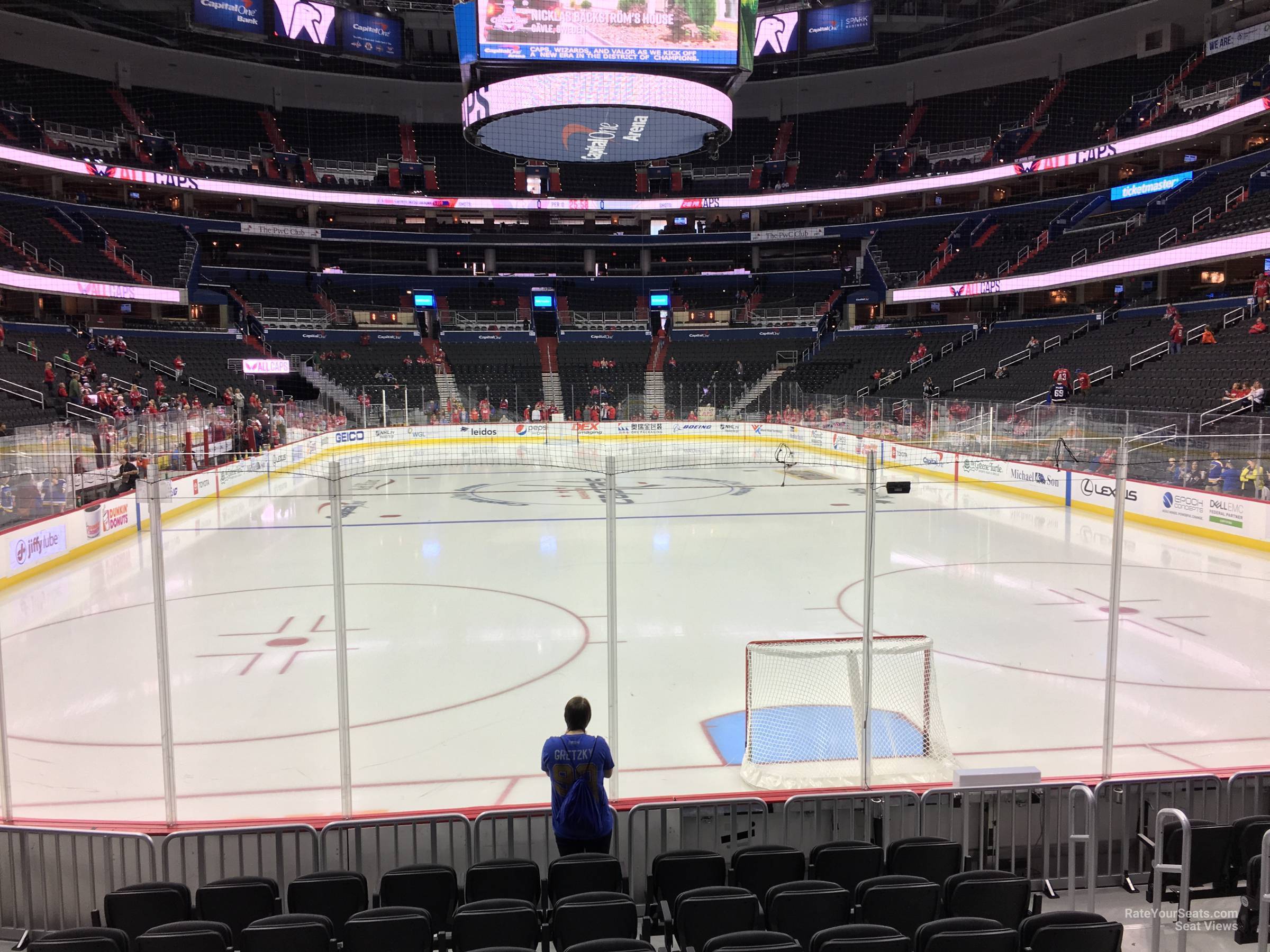 section 105, row j seat view  for hockey - capital one arena