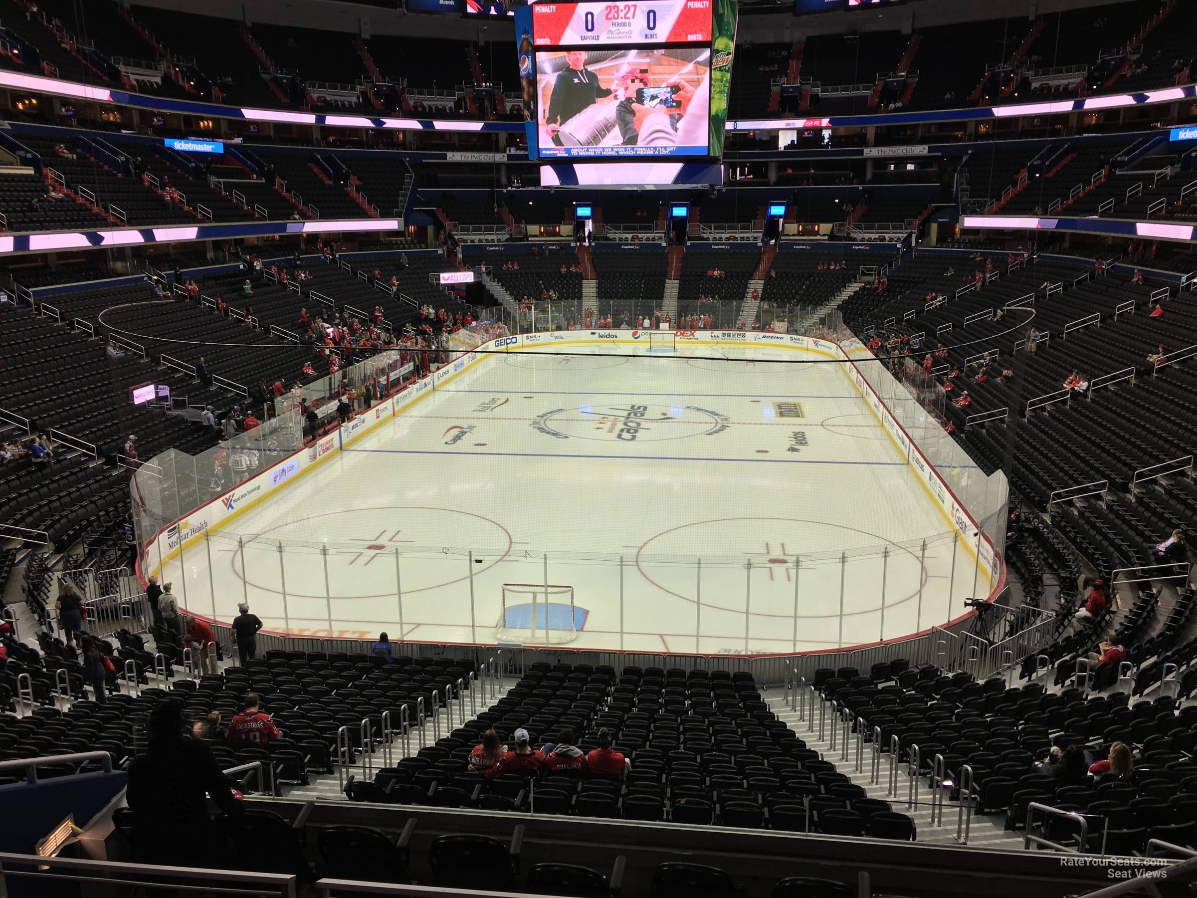section 106, row y seat view  for hockey - capital one arena