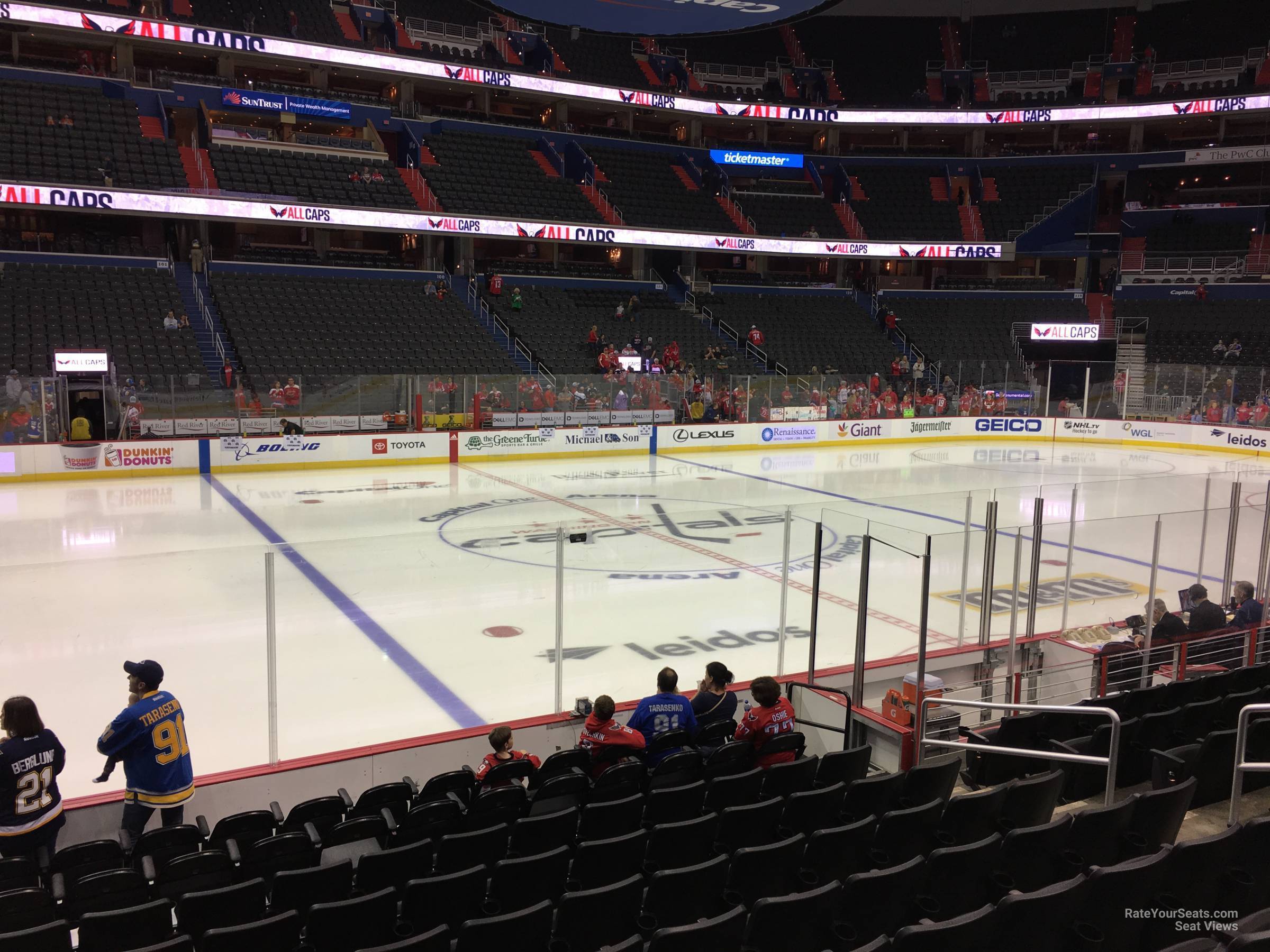 section 110, row l seat view  for hockey - capital one arena