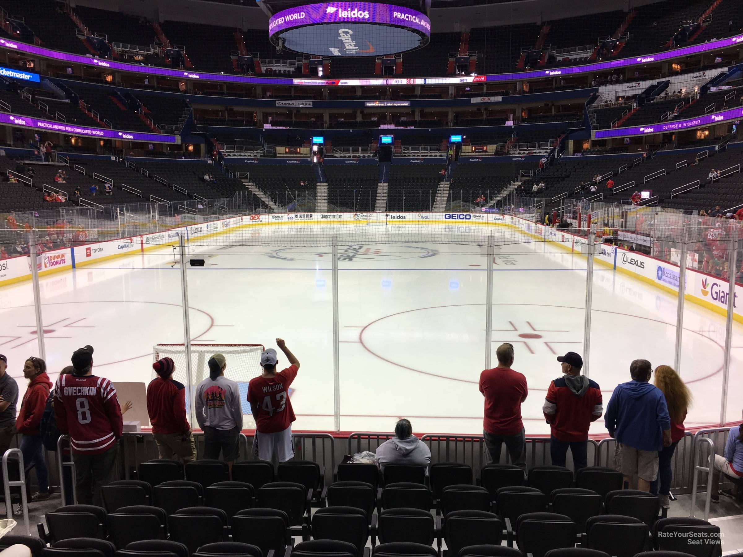 section 117, row j seat view  for hockey - capital one arena