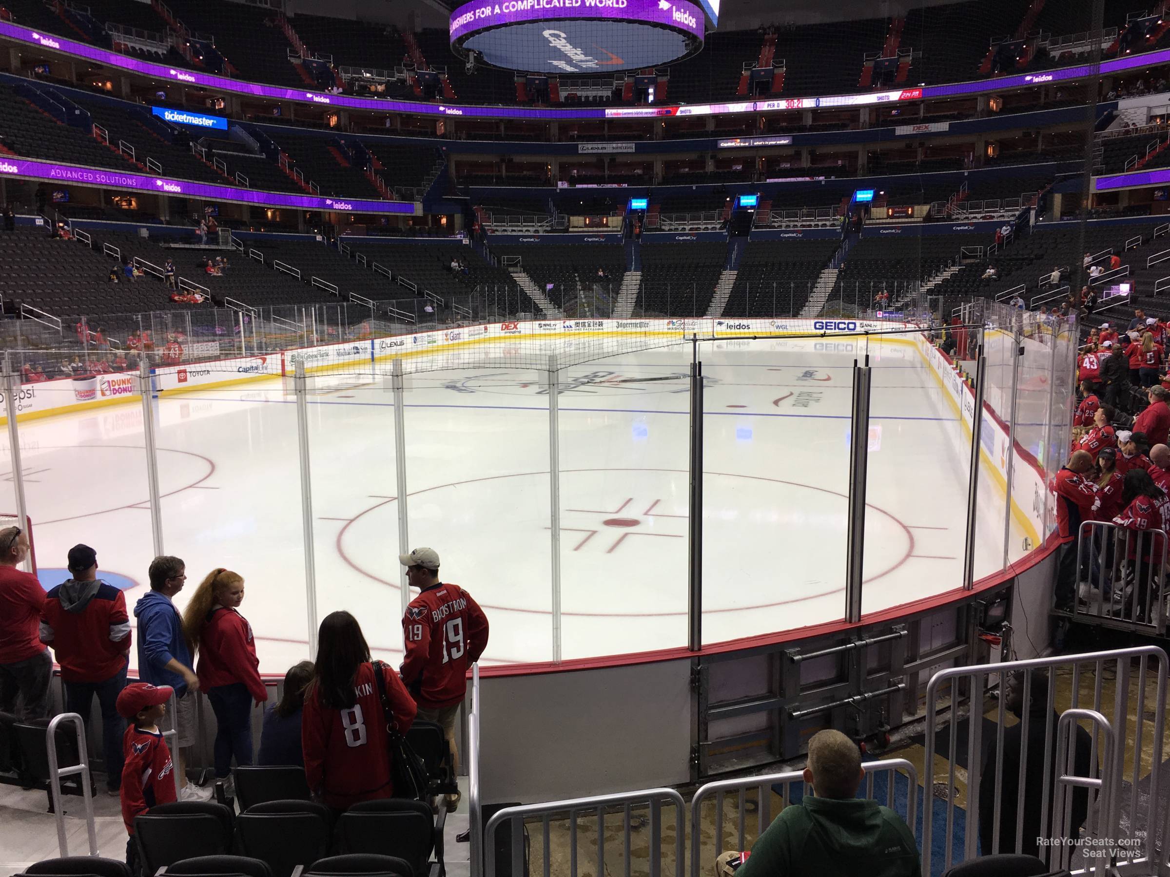 section 118, row j seat view  for hockey - capital one arena