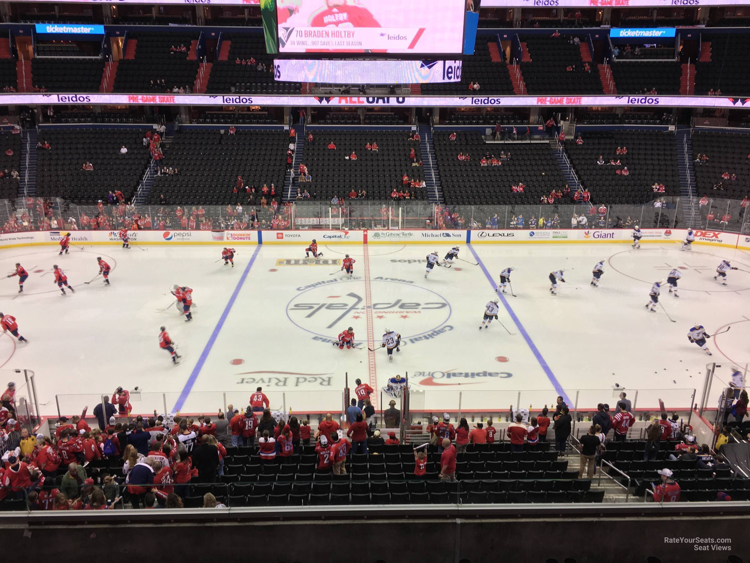 section 200, row e seat view  for hockey - capital one arena