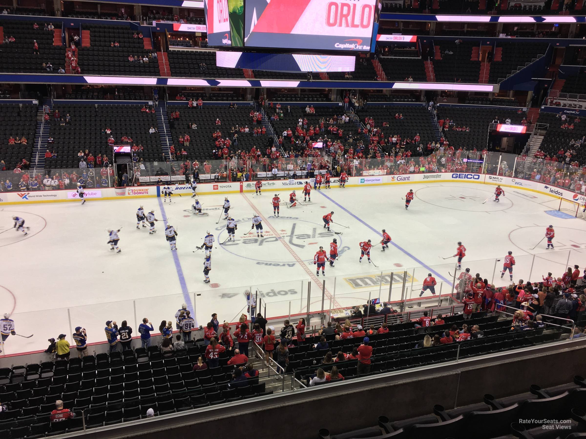 section 214, row e seat view  for hockey - capital one arena