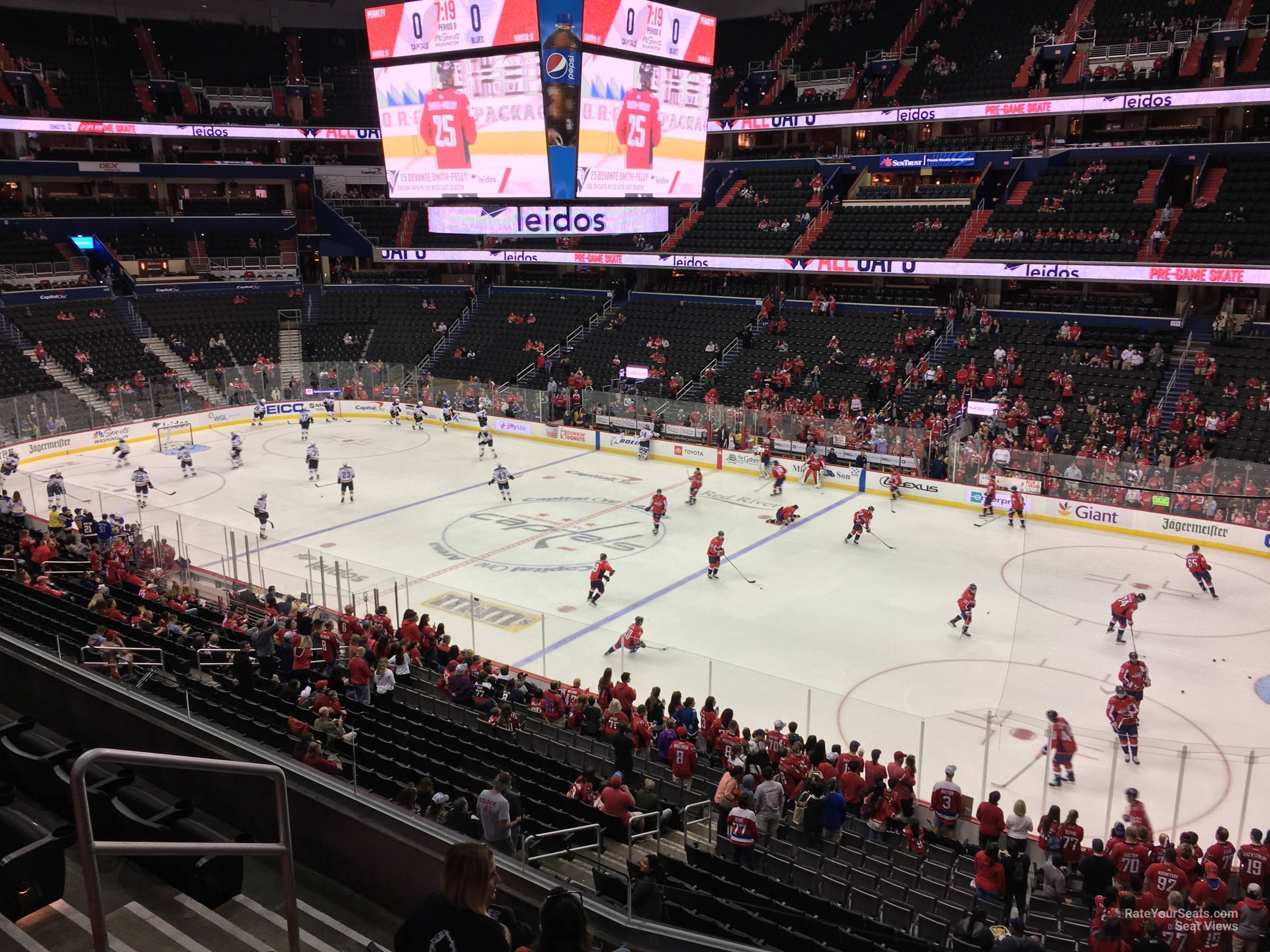 section 218, row e seat view  for hockey - capital one arena