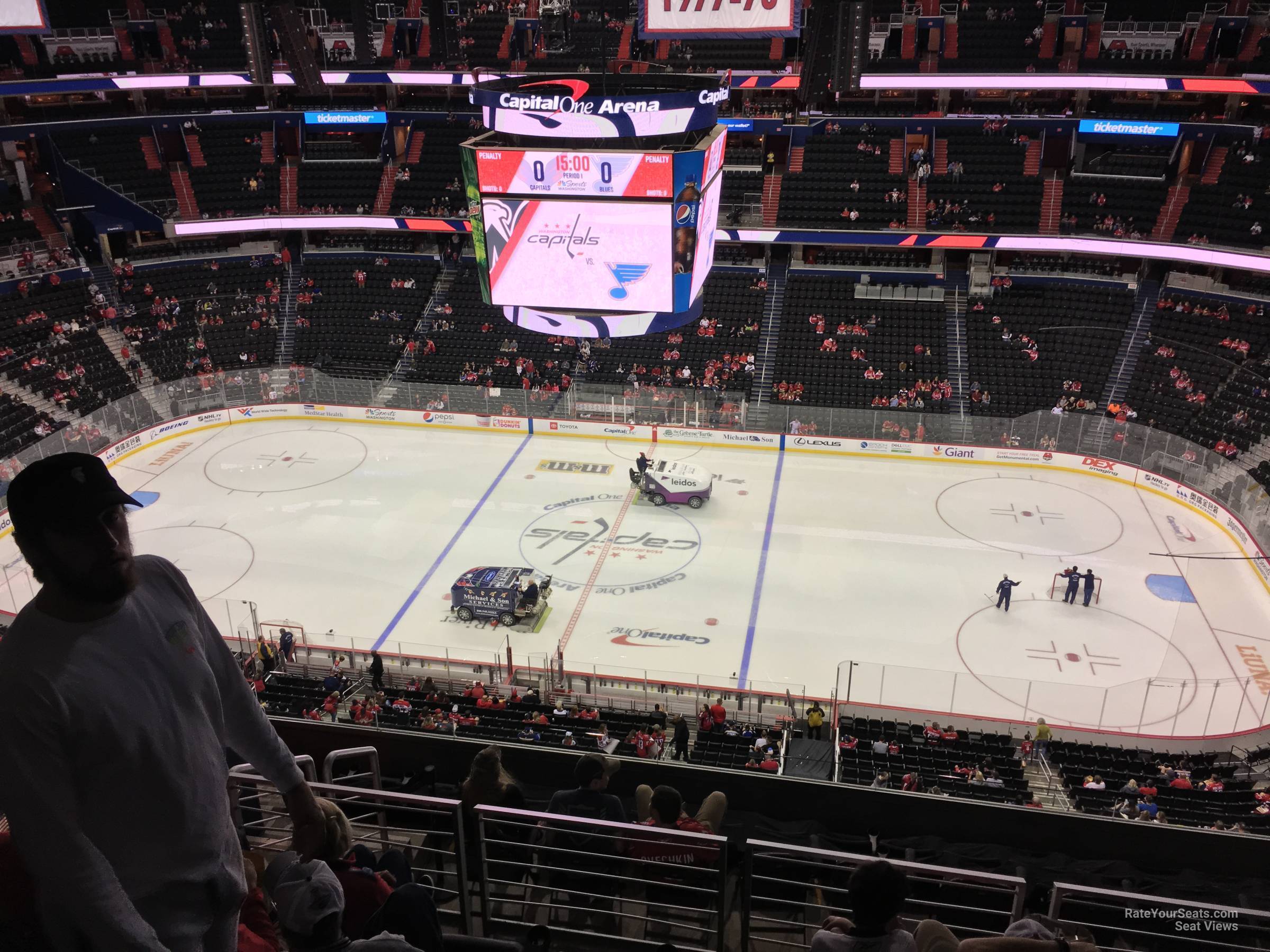 section 401, row m seat view  for hockey - capital one arena