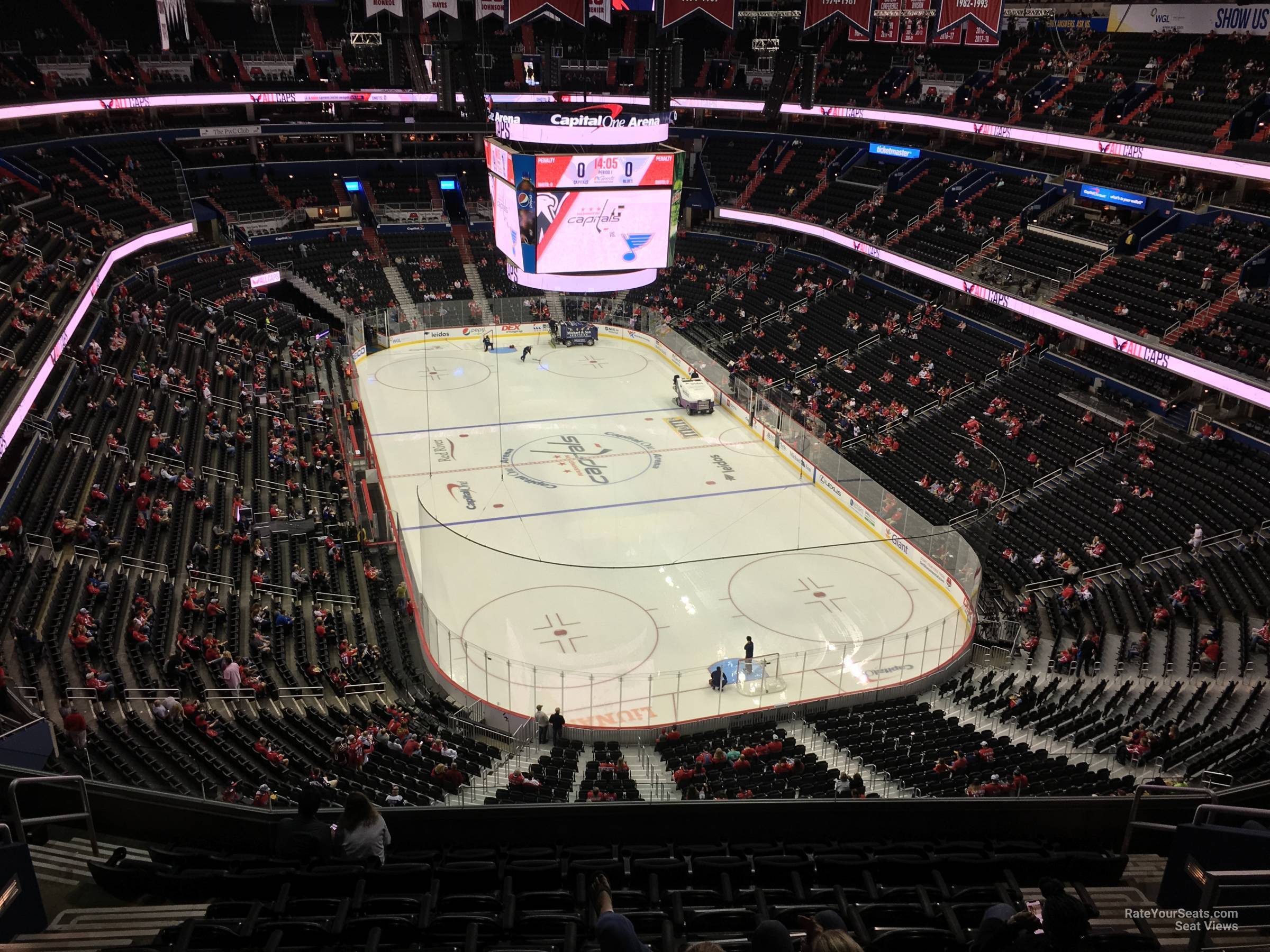 section 407, row m seat view  for hockey - capital one arena