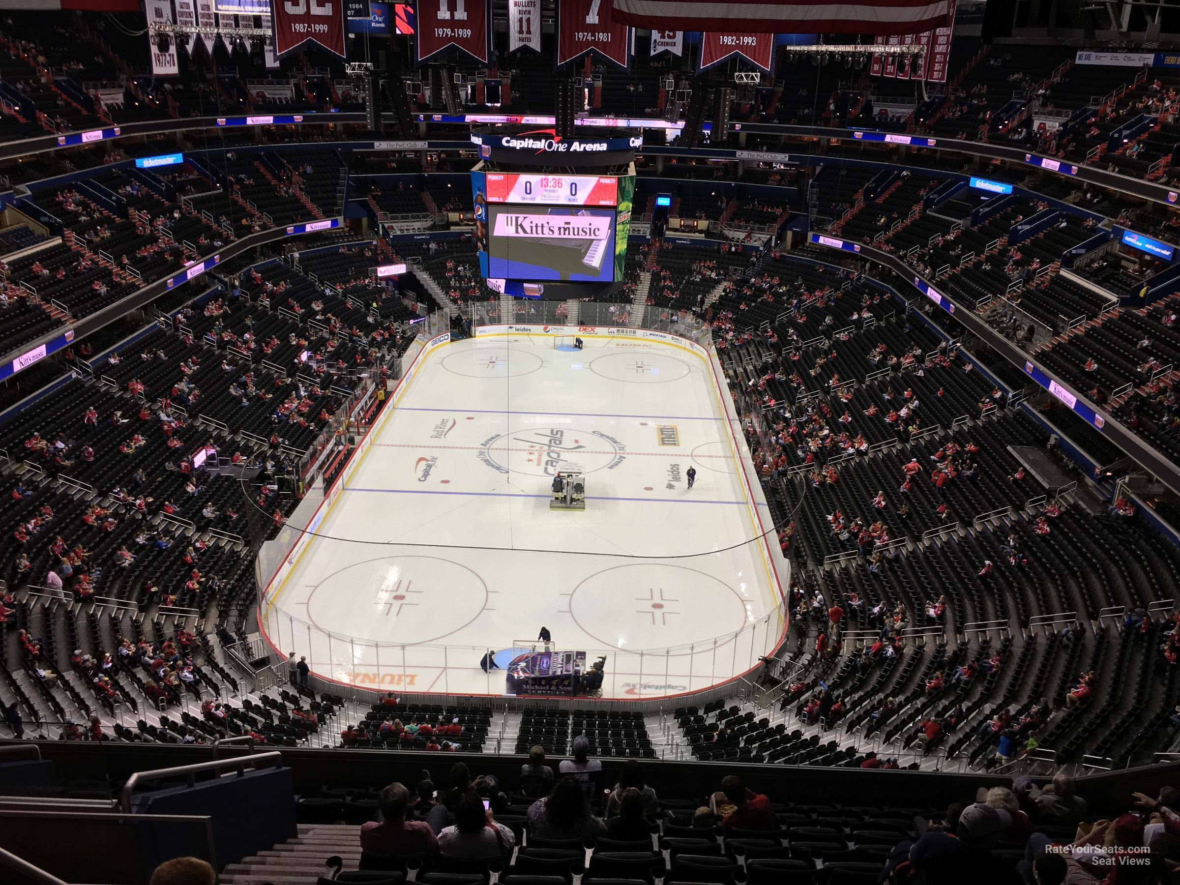 section 409, row m seat view  for hockey - capital one arena