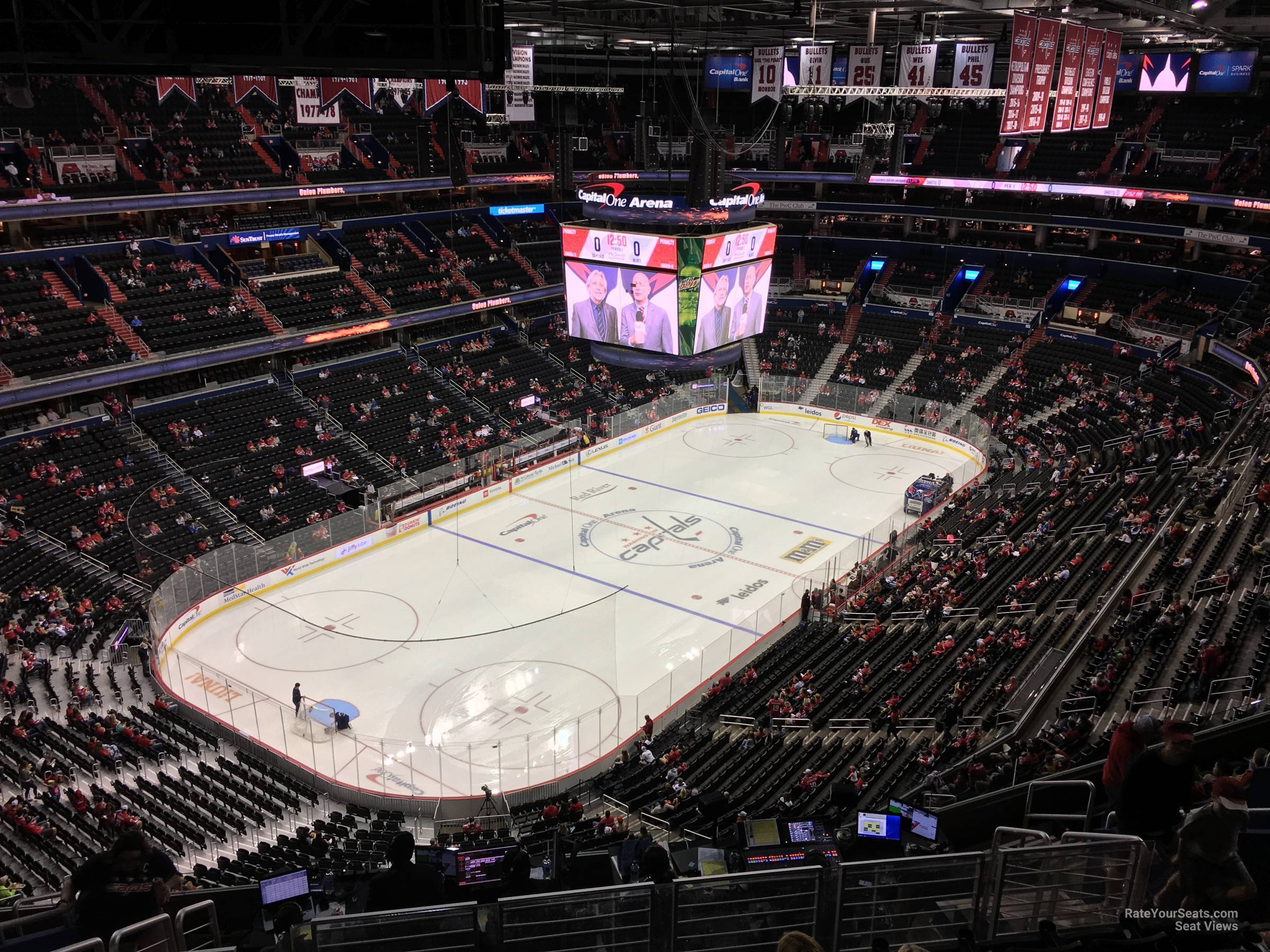 section 412, row m seat view  for hockey - capital one arena
