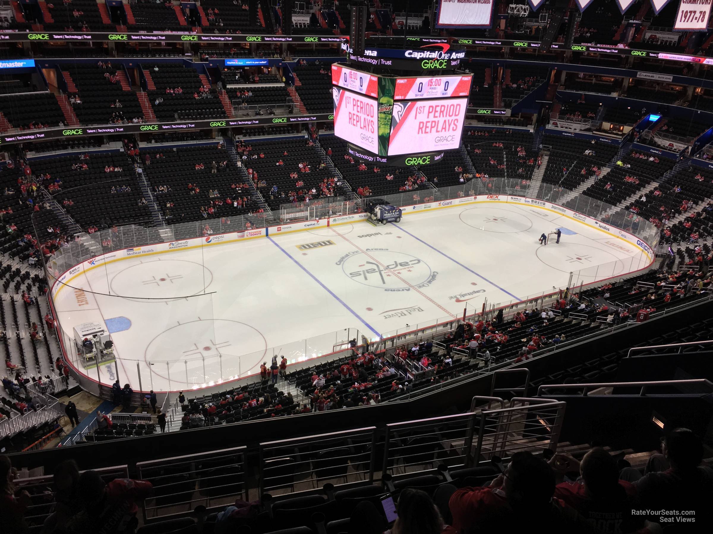 section 431, row m seat view  for hockey - capital one arena