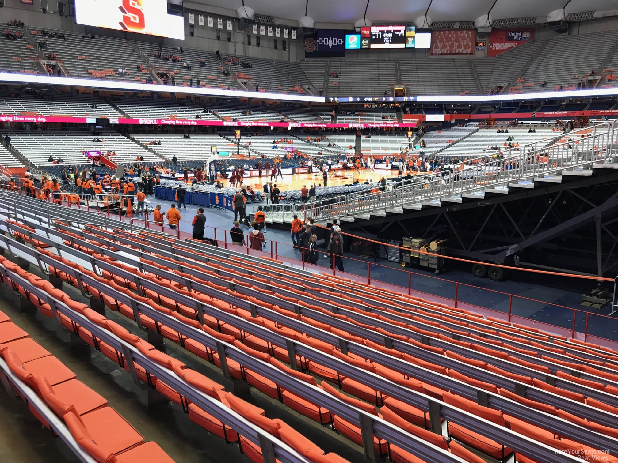 section 101, row m seat view  for basketball - carrier dome