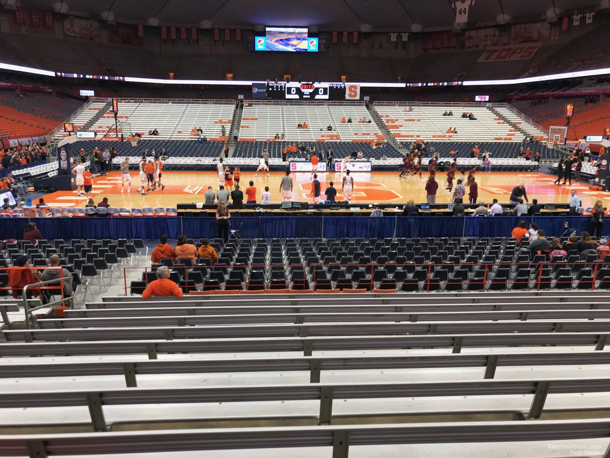 section 109, row m seat view  for basketball - carrier dome