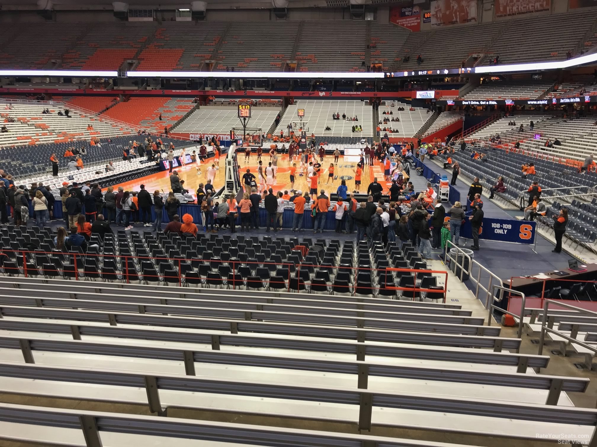 section 113, row m seat view  for basketball - carrier dome