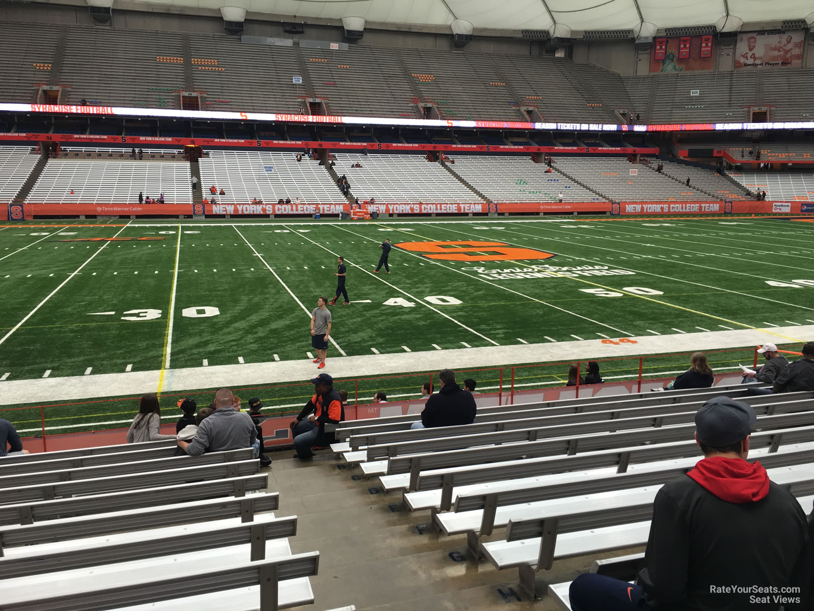 section 102, row m seat view  for football - carrier dome