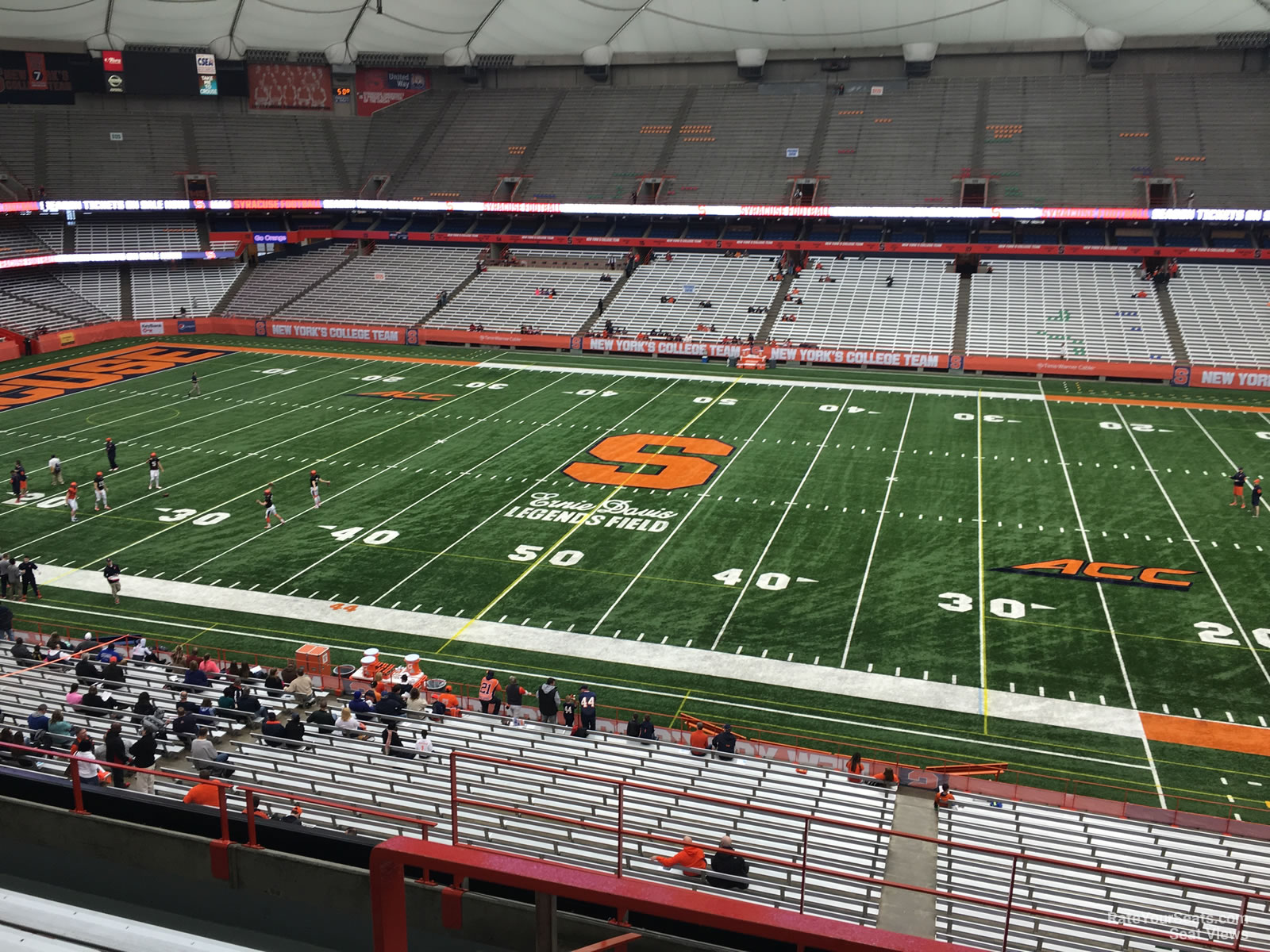 section 336, row p seat view  for football - carrier dome
