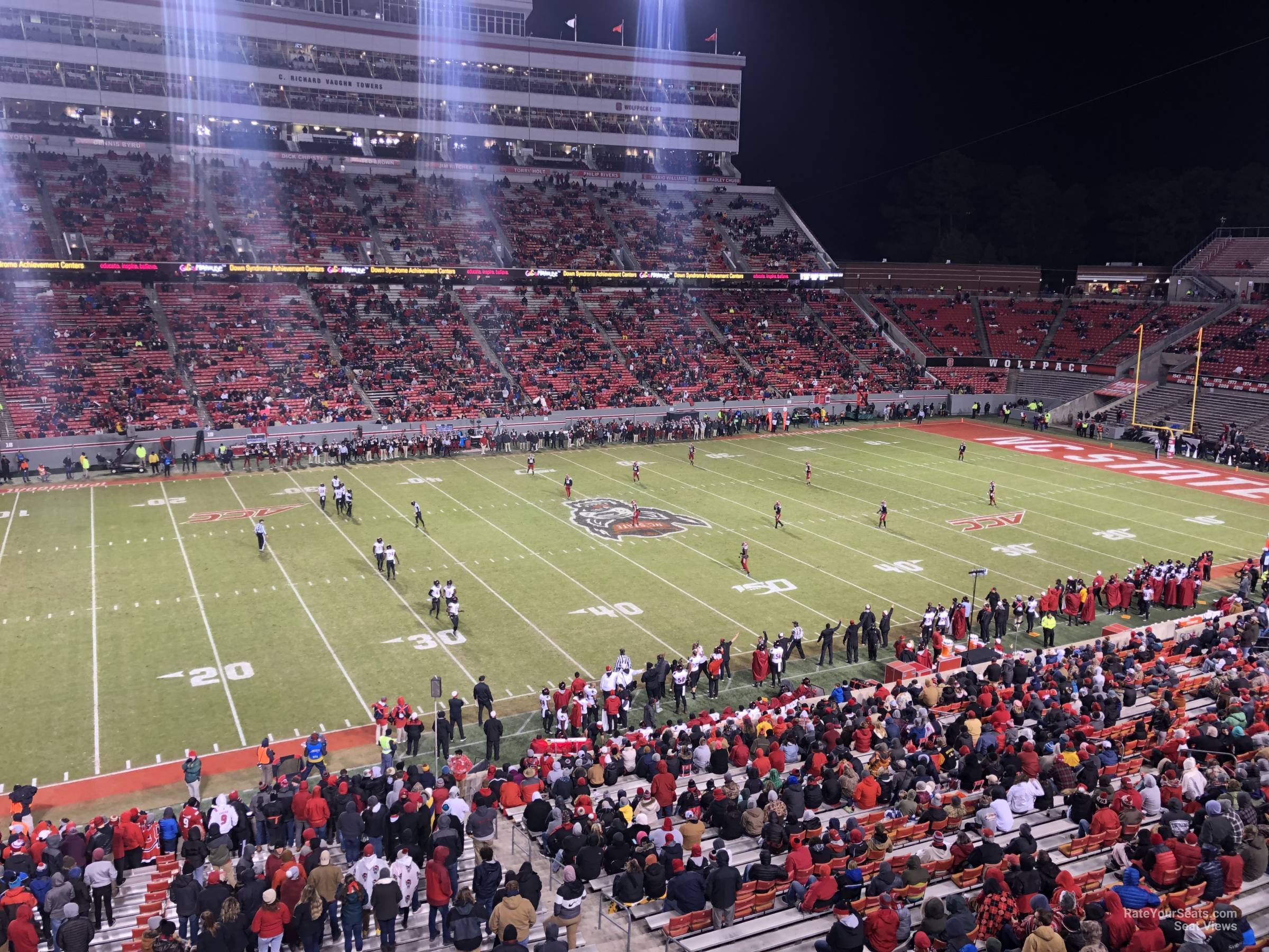 section 14, row a seat view  - carter-finley stadium