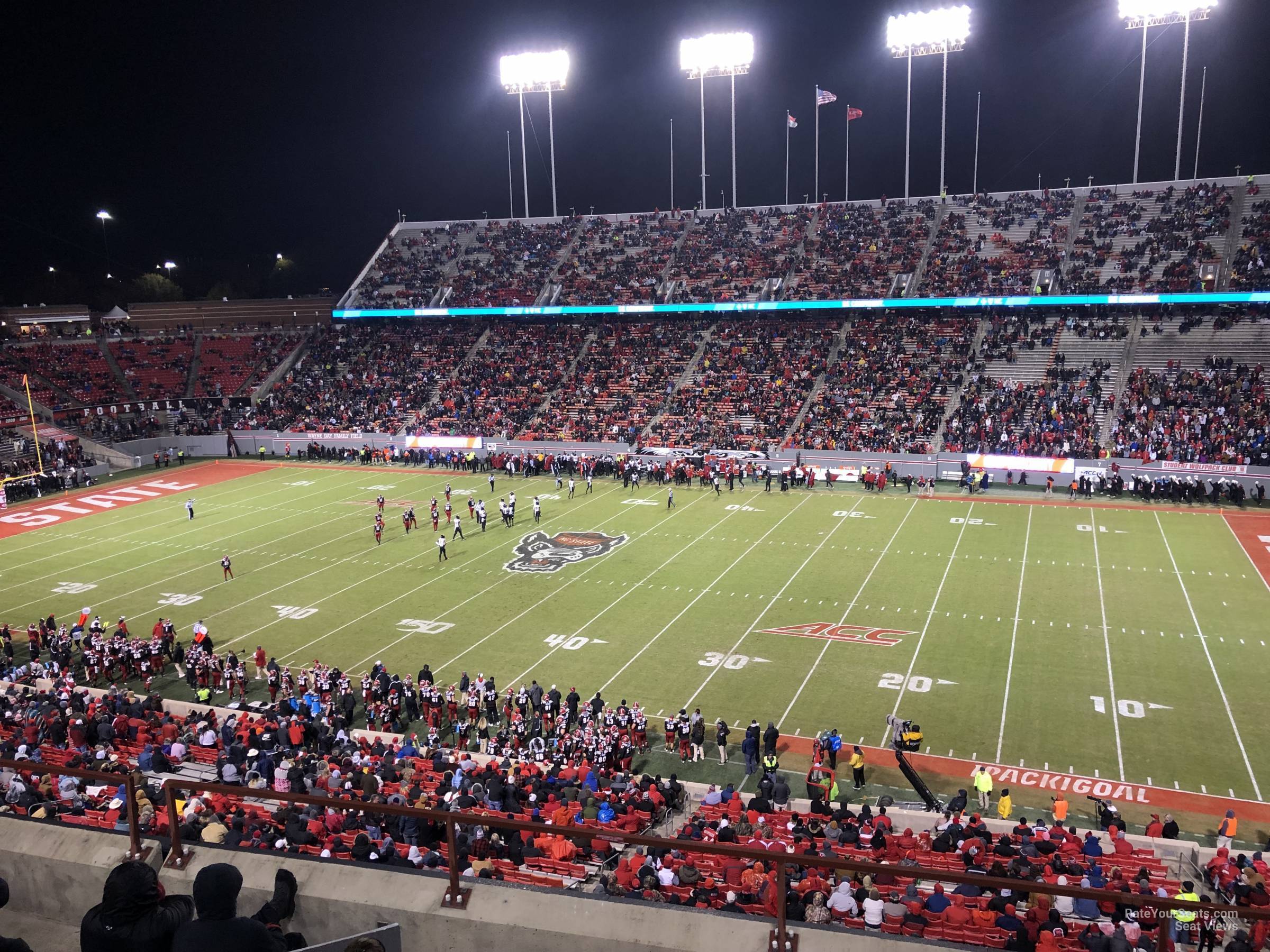 section 26, row h seat view  - carter-finley stadium