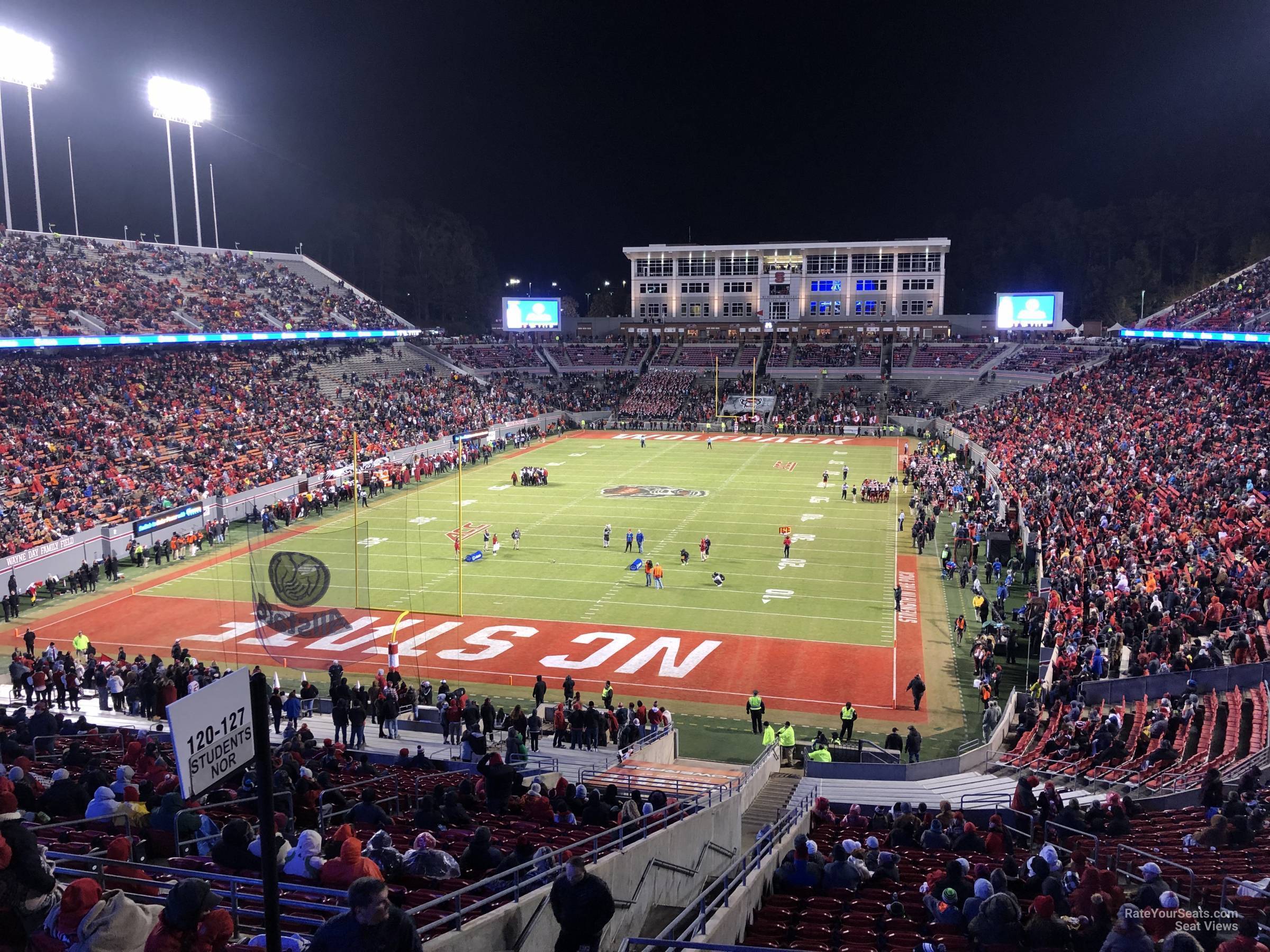 section 320, row a seat view  - carter-finley stadium