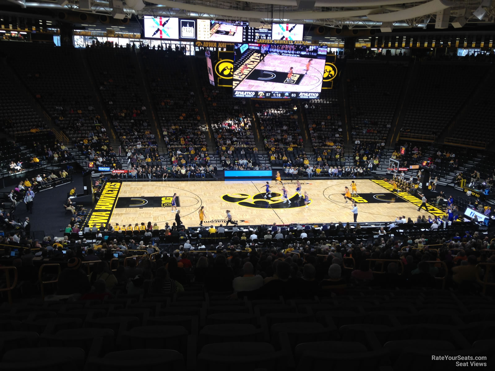 section aa, row 36 seat view  - carver-hawkeye arena