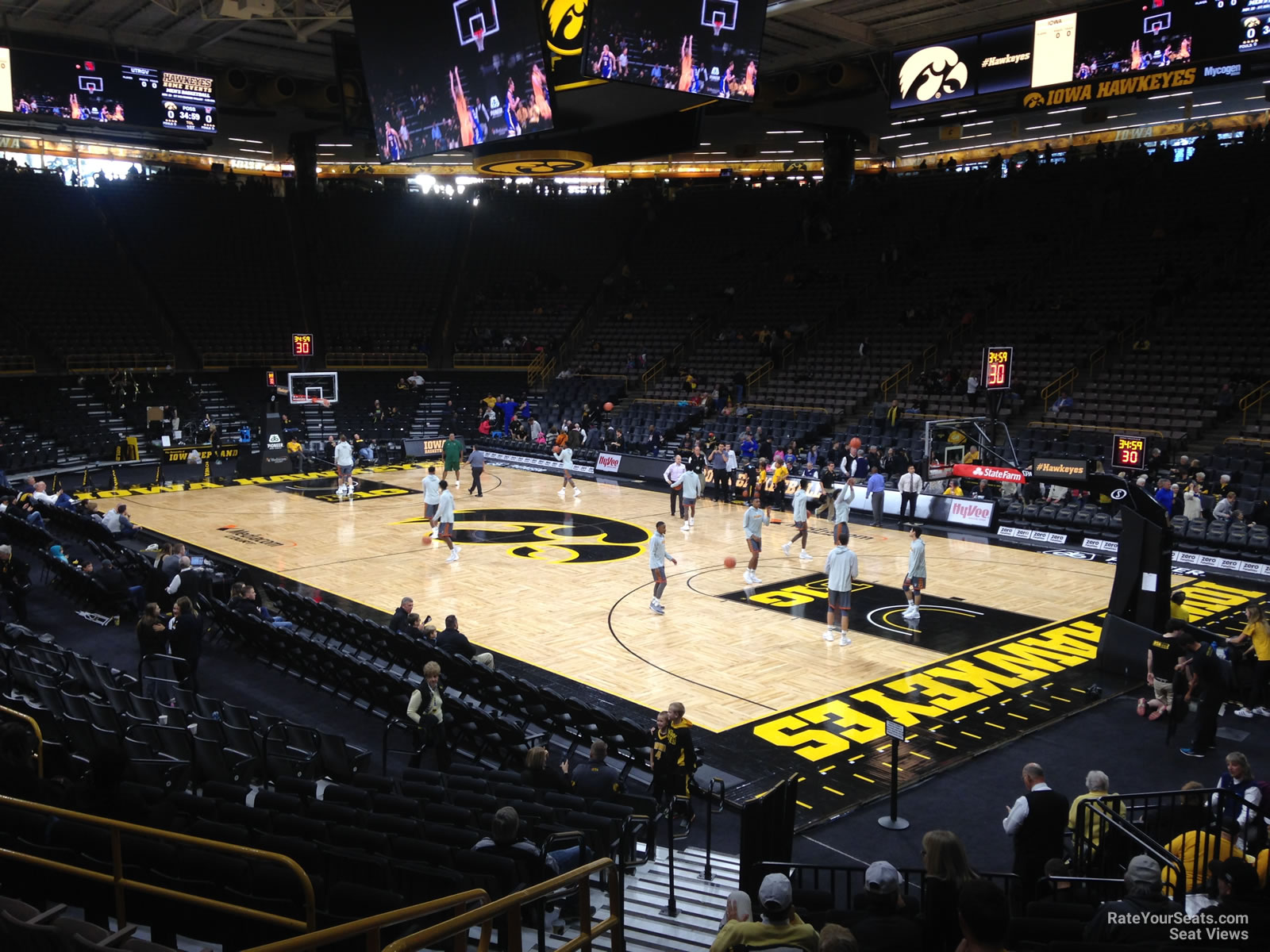 section jj, row 15 seat view  - carver-hawkeye arena