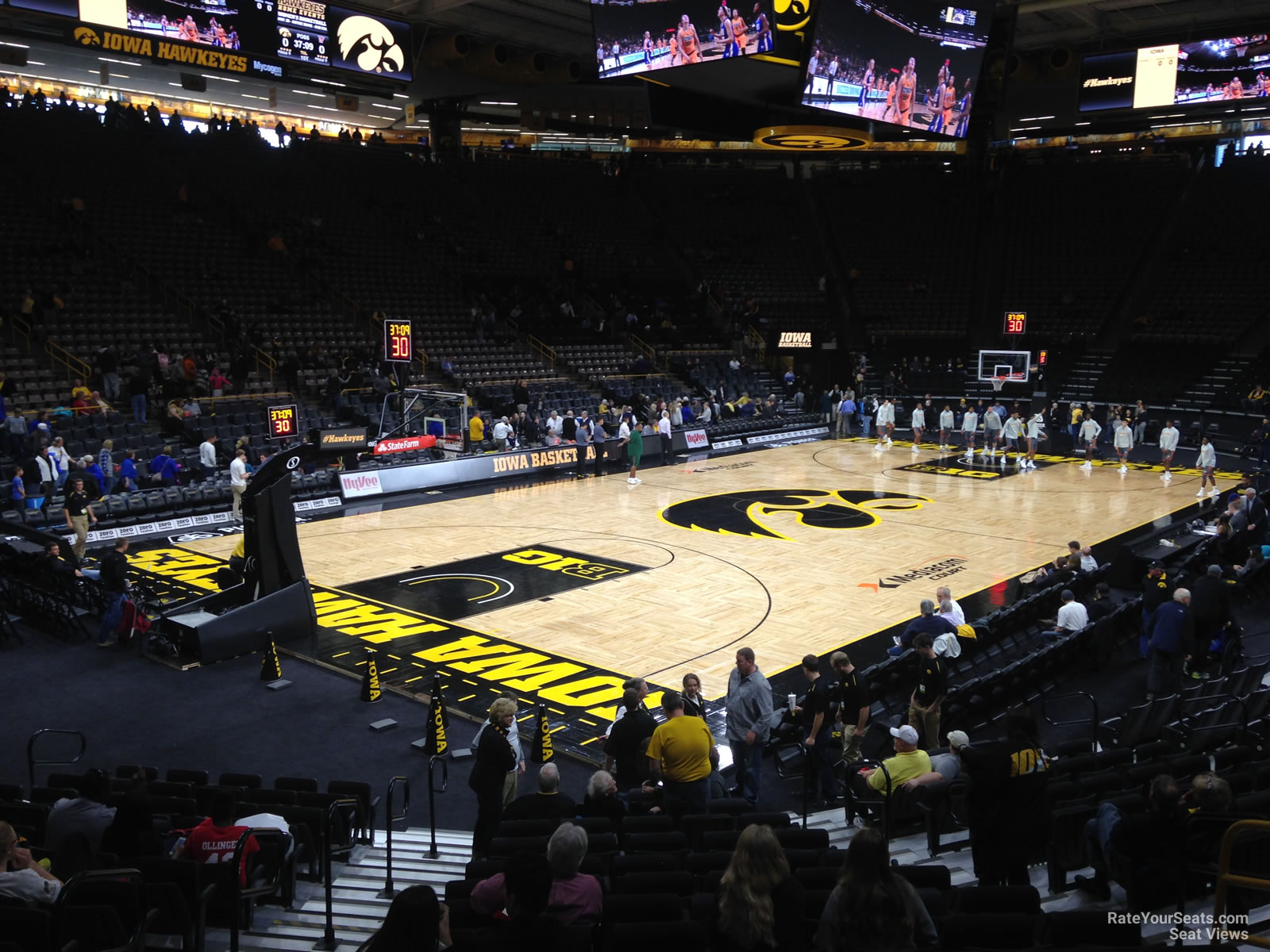section k, row 15 seat view  - carver-hawkeye arena