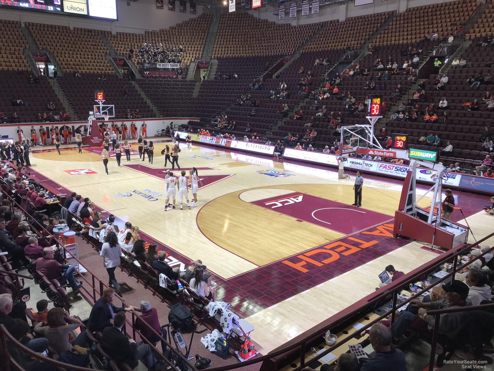 section 14, row h seat view  - cassell coliseum