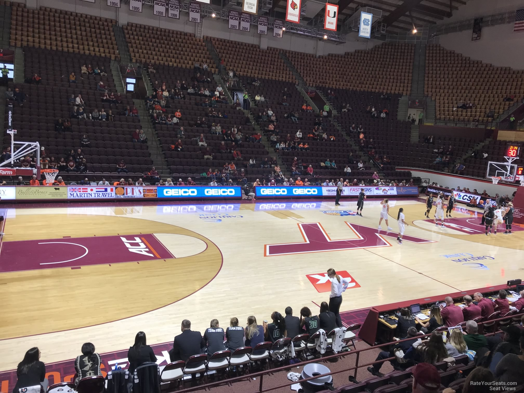 section 6, row h seat view  - cassell coliseum