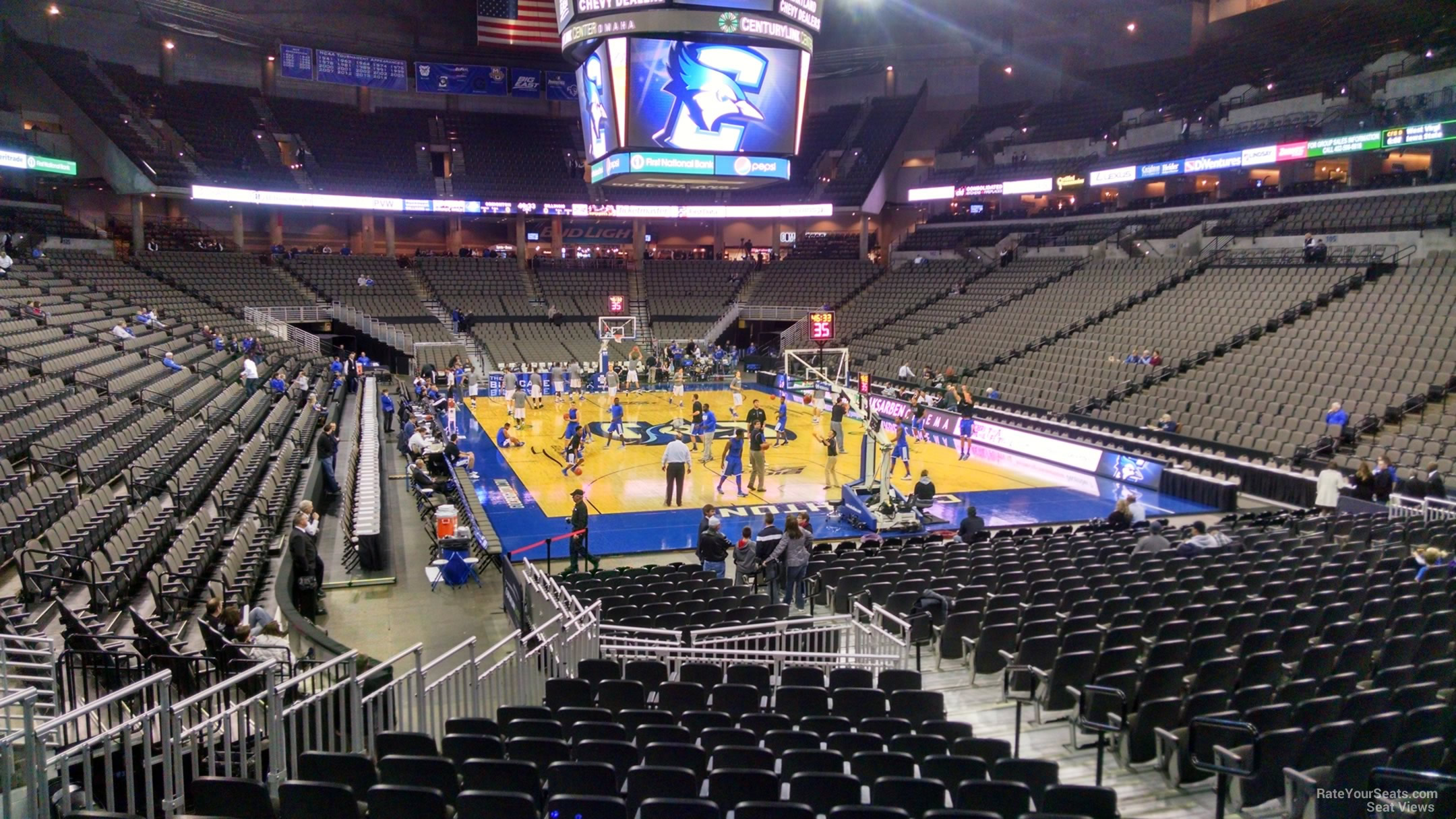 section 114, row 16 seat view  for basketball - chi health center omaha