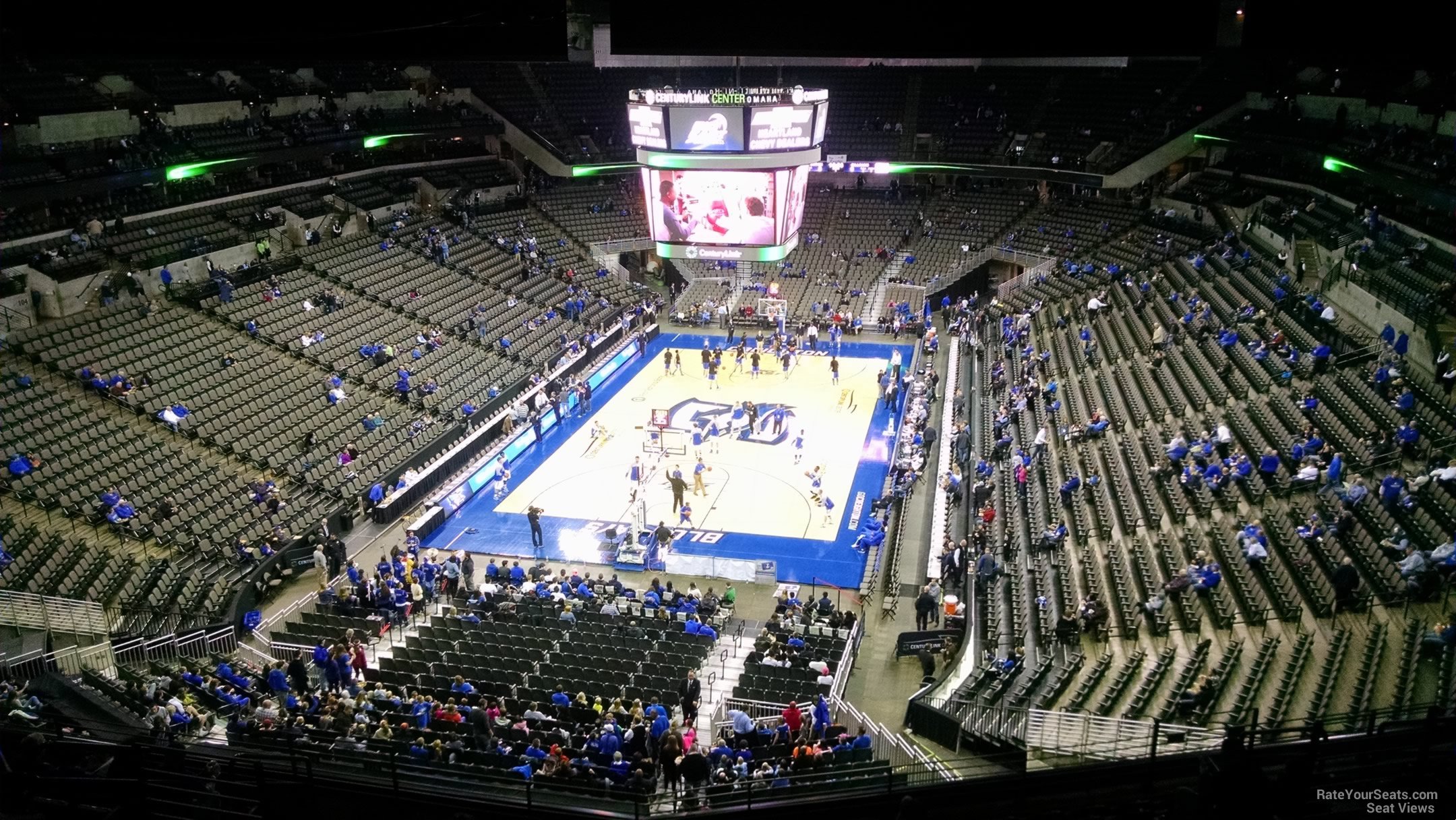 section 228, row n seat view  for basketball - chi health center omaha