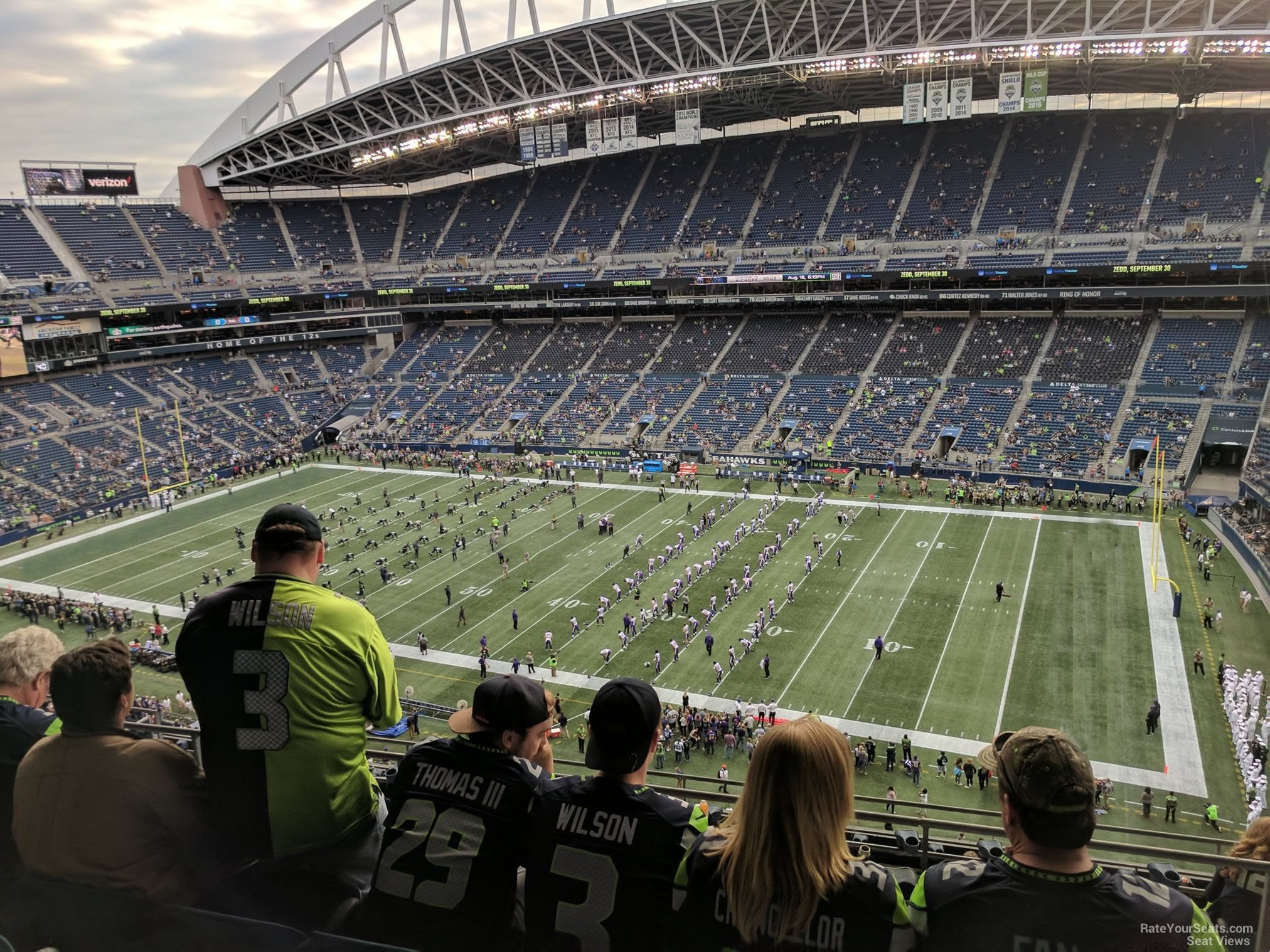 Seattle Seahawks Football Stadium Seating Chart
