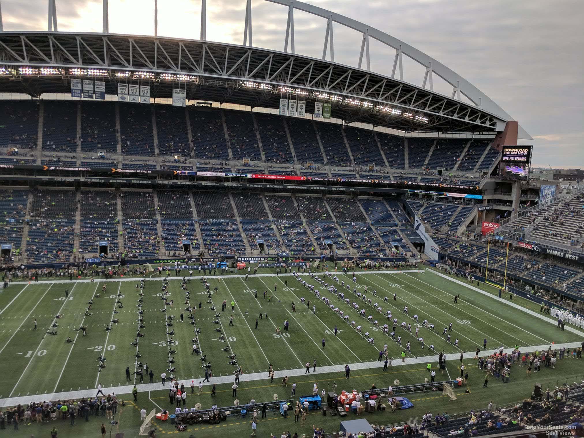 section 311, row g seat view  for football - lumen field
