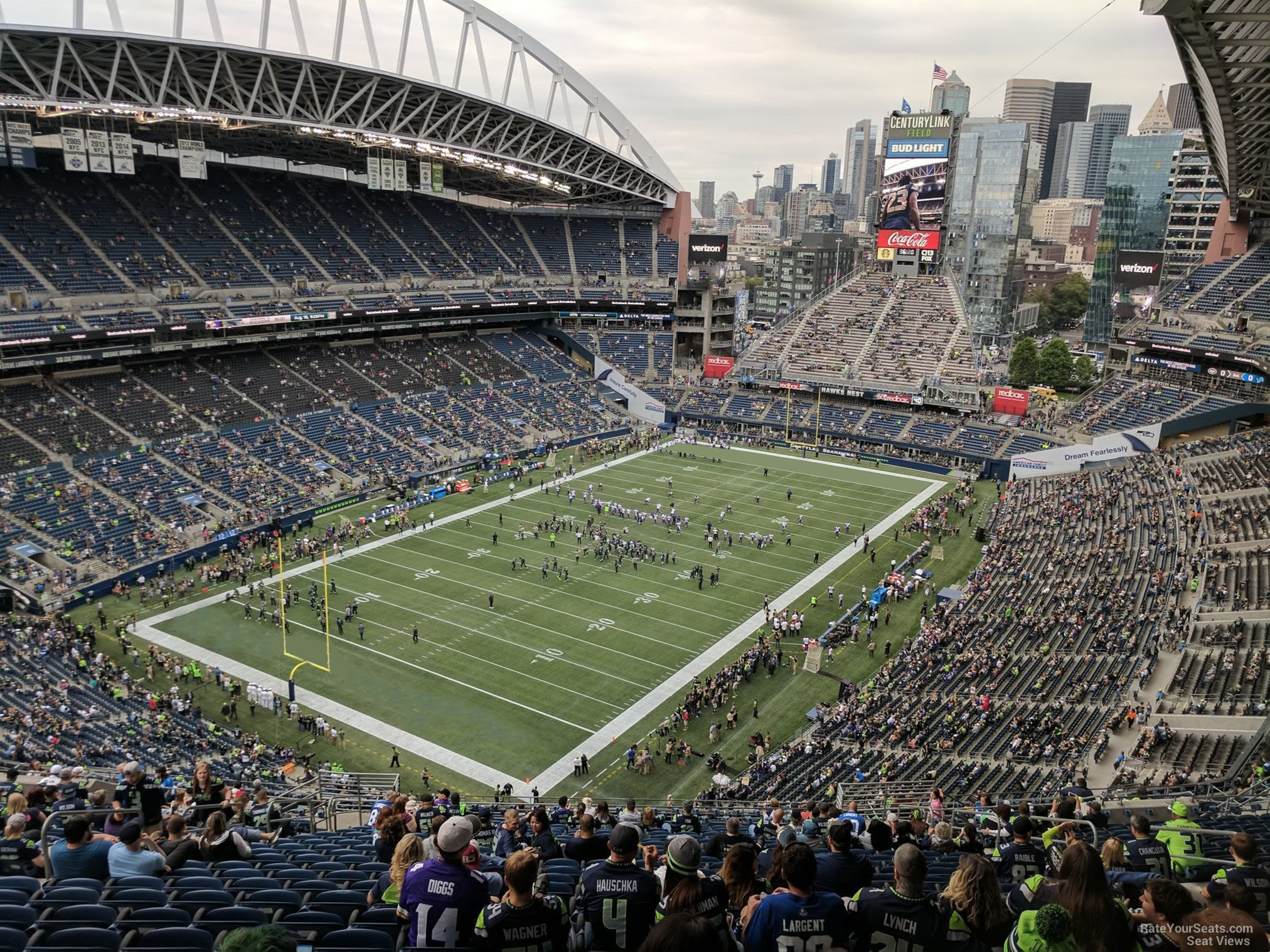 section 317, row ee seat view  for football - lumen field