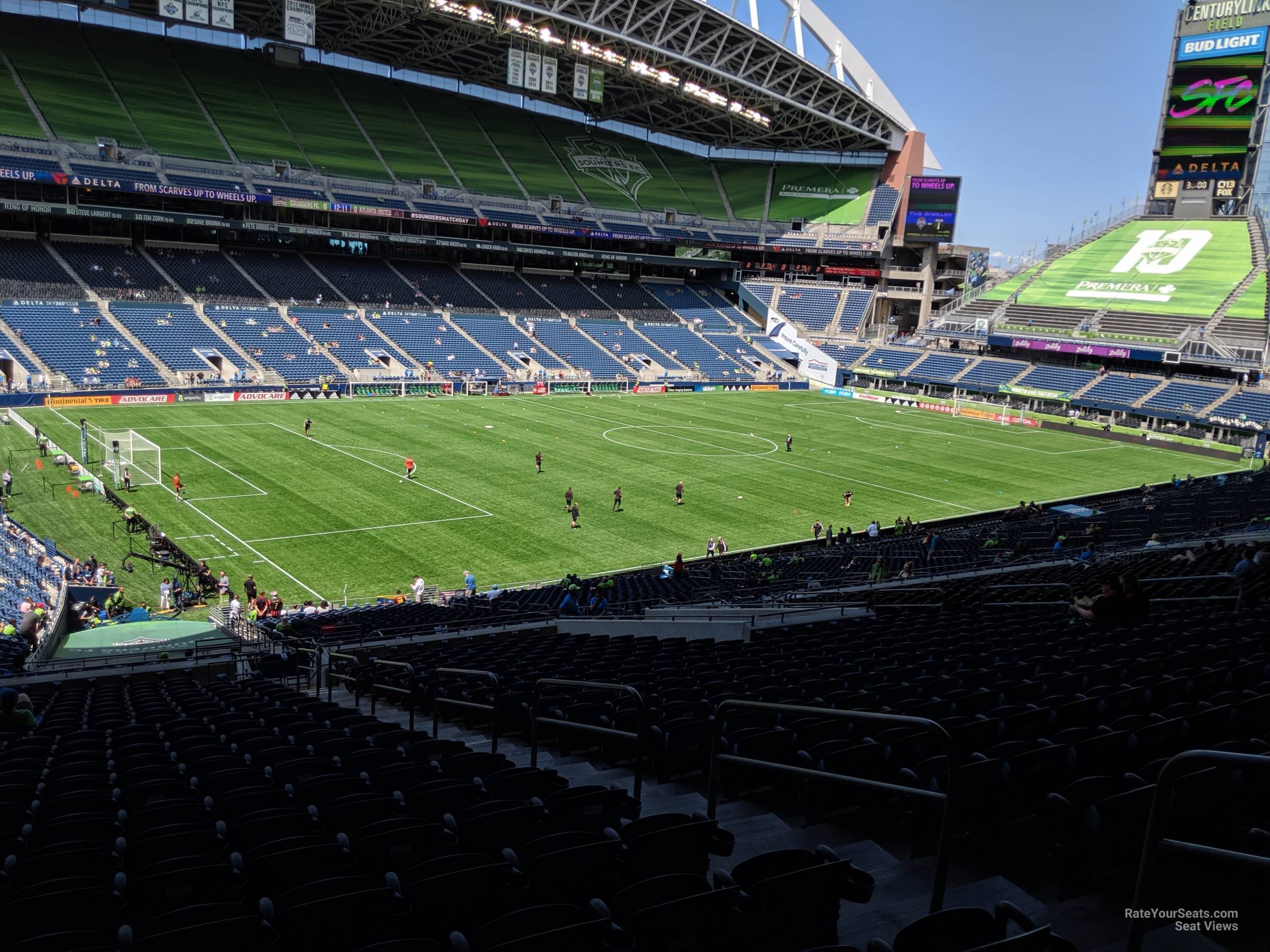 Lumen Field, section 215, home of Seattle Seahawks, Seattle Sounders FC,  Seattle Sea Dragons, OL Reign, page 1