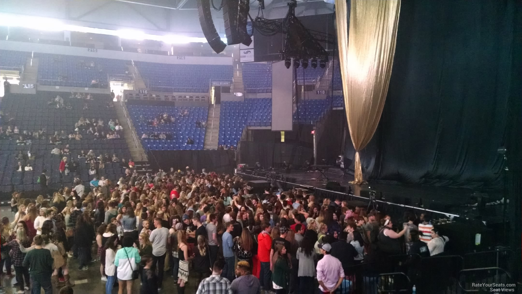 section 103, row h seat view  for concert - chaifetz arena