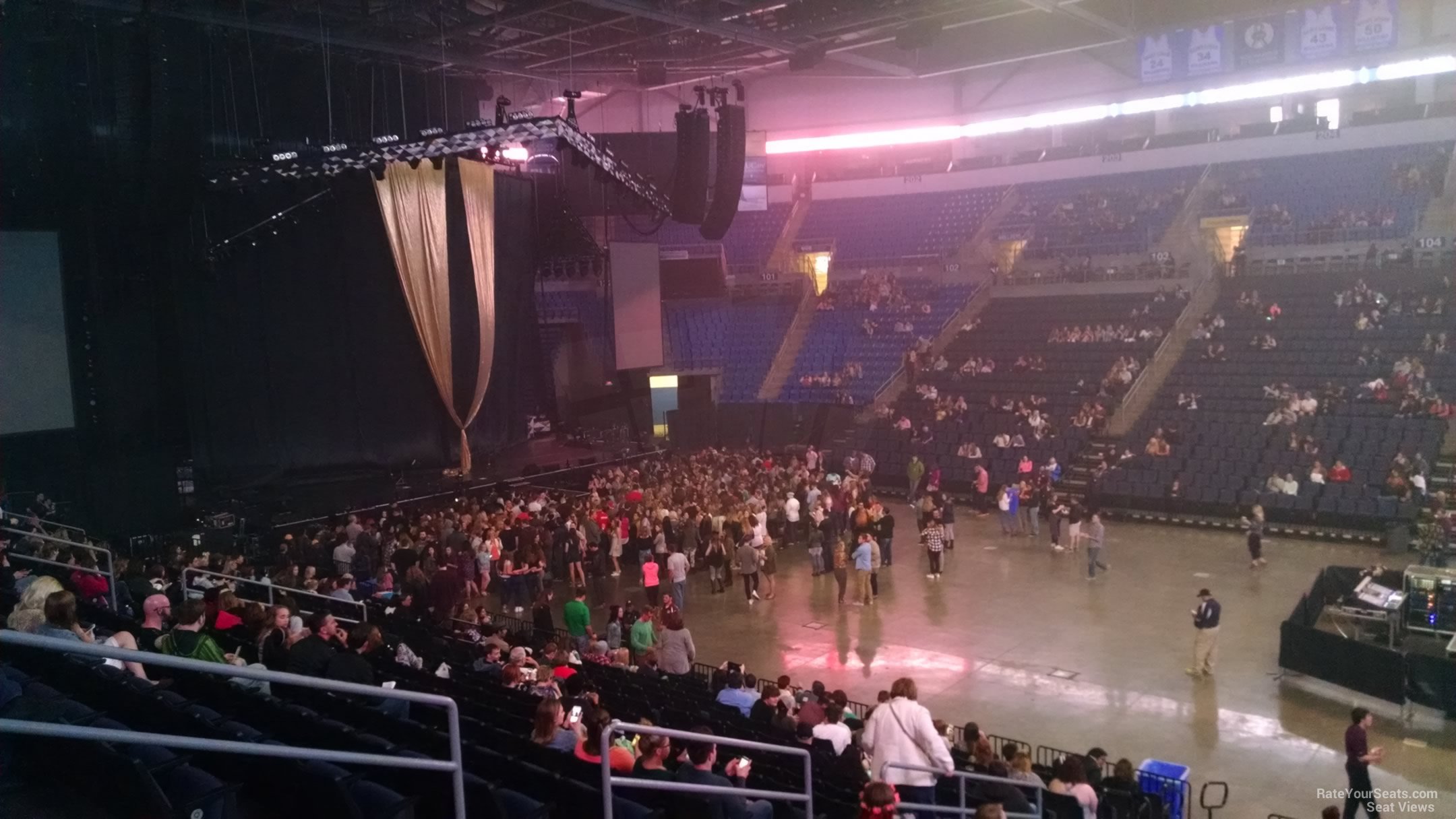 section 113, row r seat view  for concert - chaifetz arena