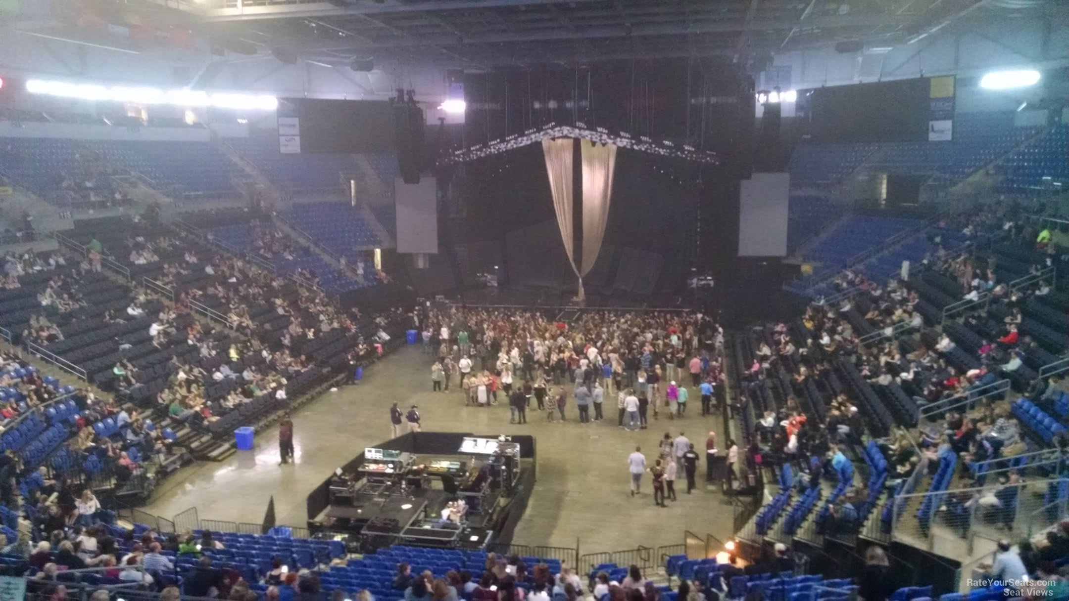 section 208, row d seat view  for concert - chaifetz arena