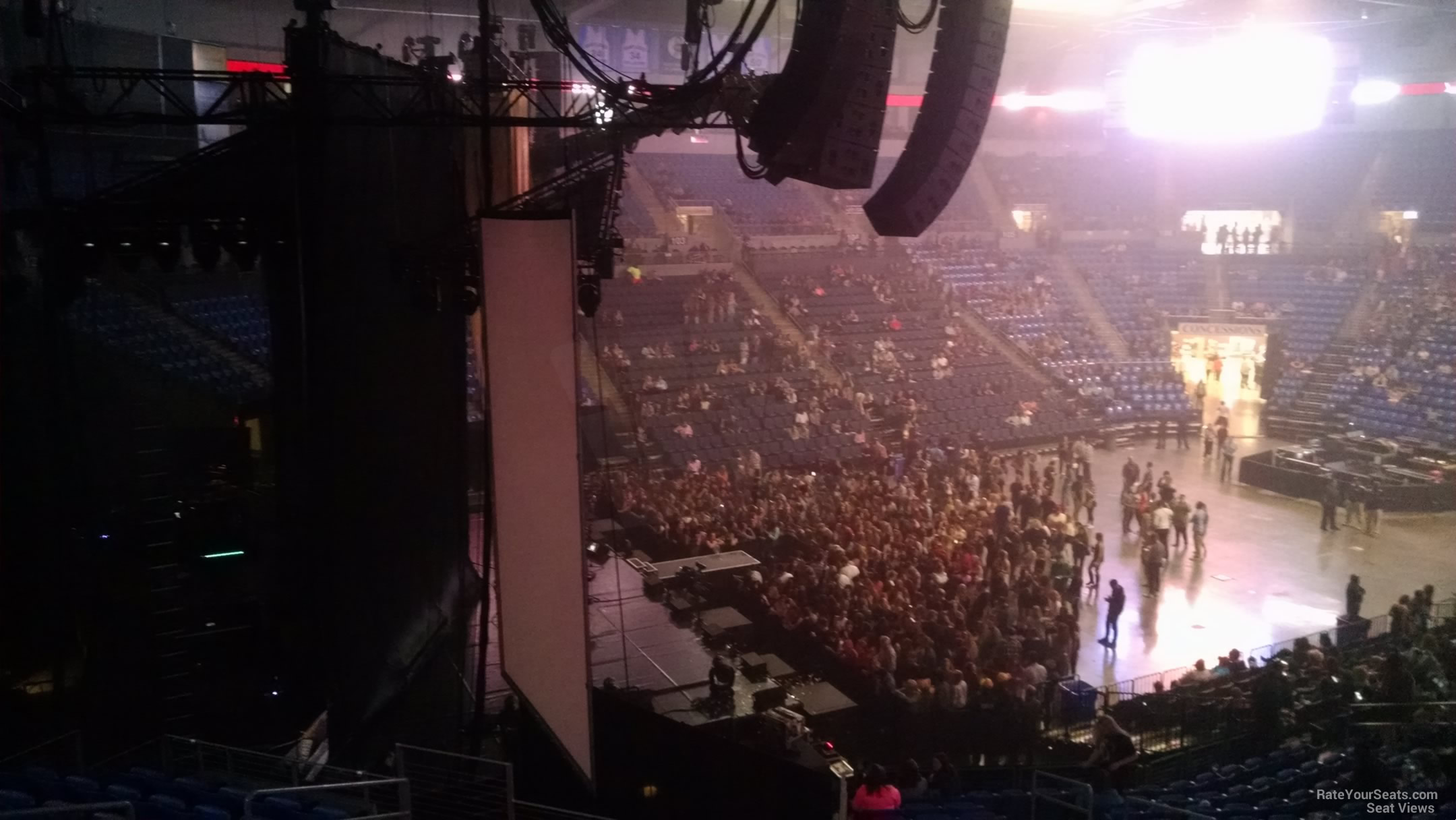 section 217, row b seat view  for concert - chaifetz arena