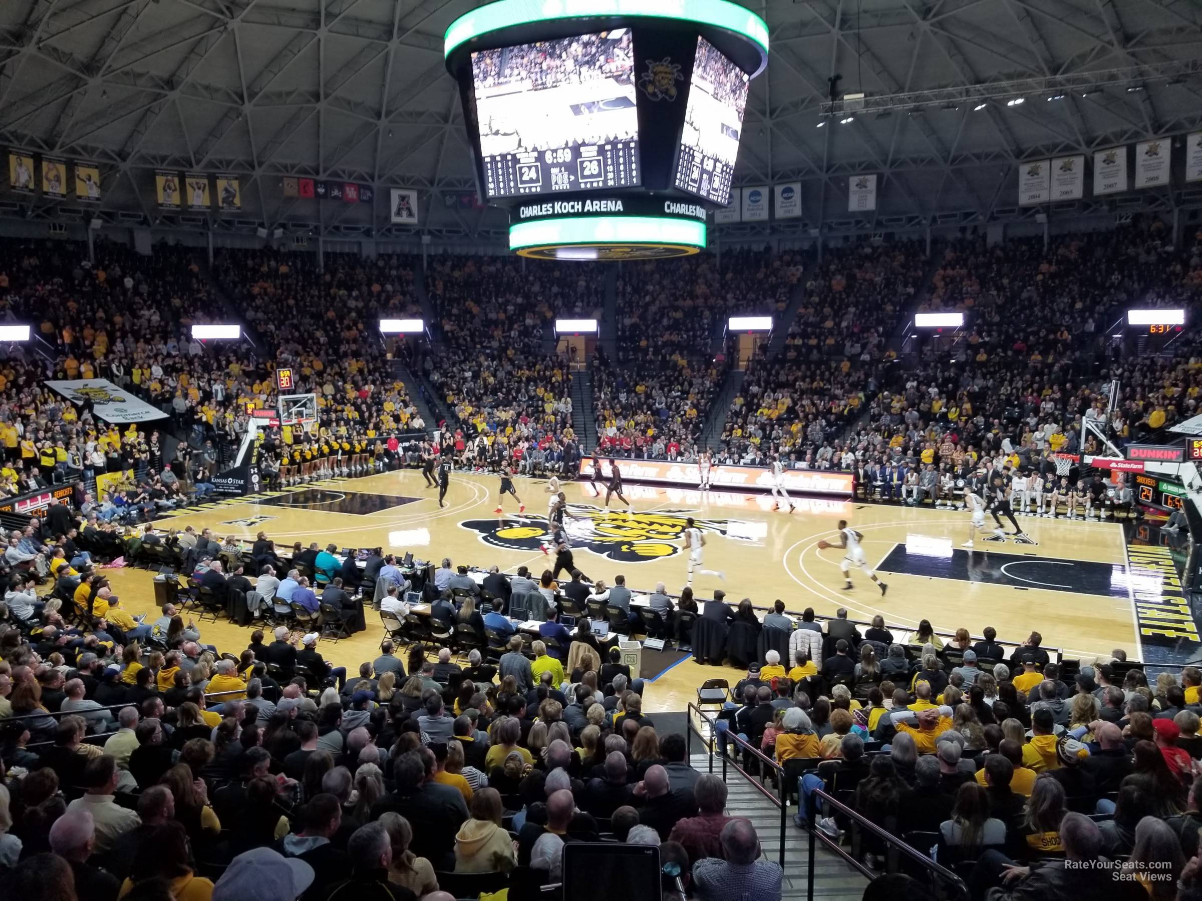 section 105, row 21 seat view  - charles koch arena