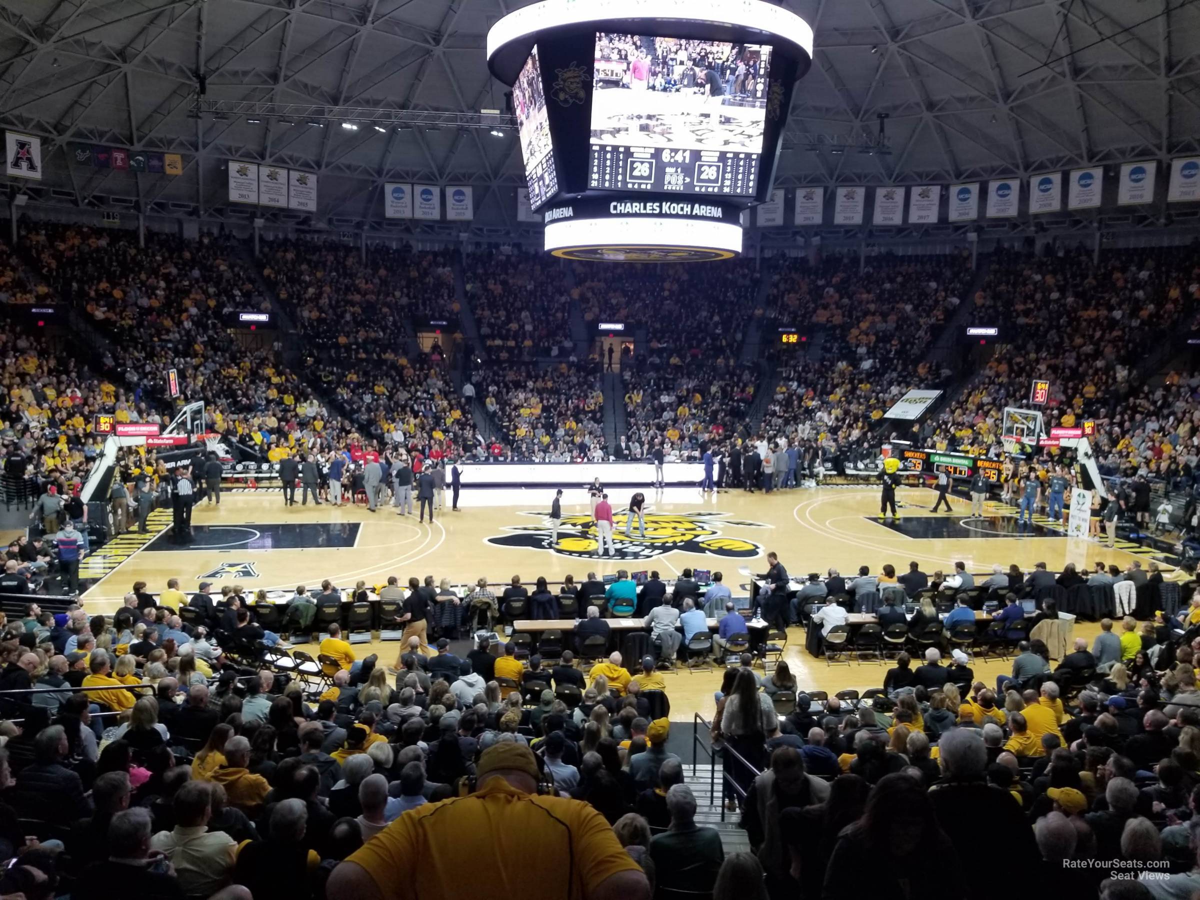 section 109, row 21 seat view  - charles koch arena