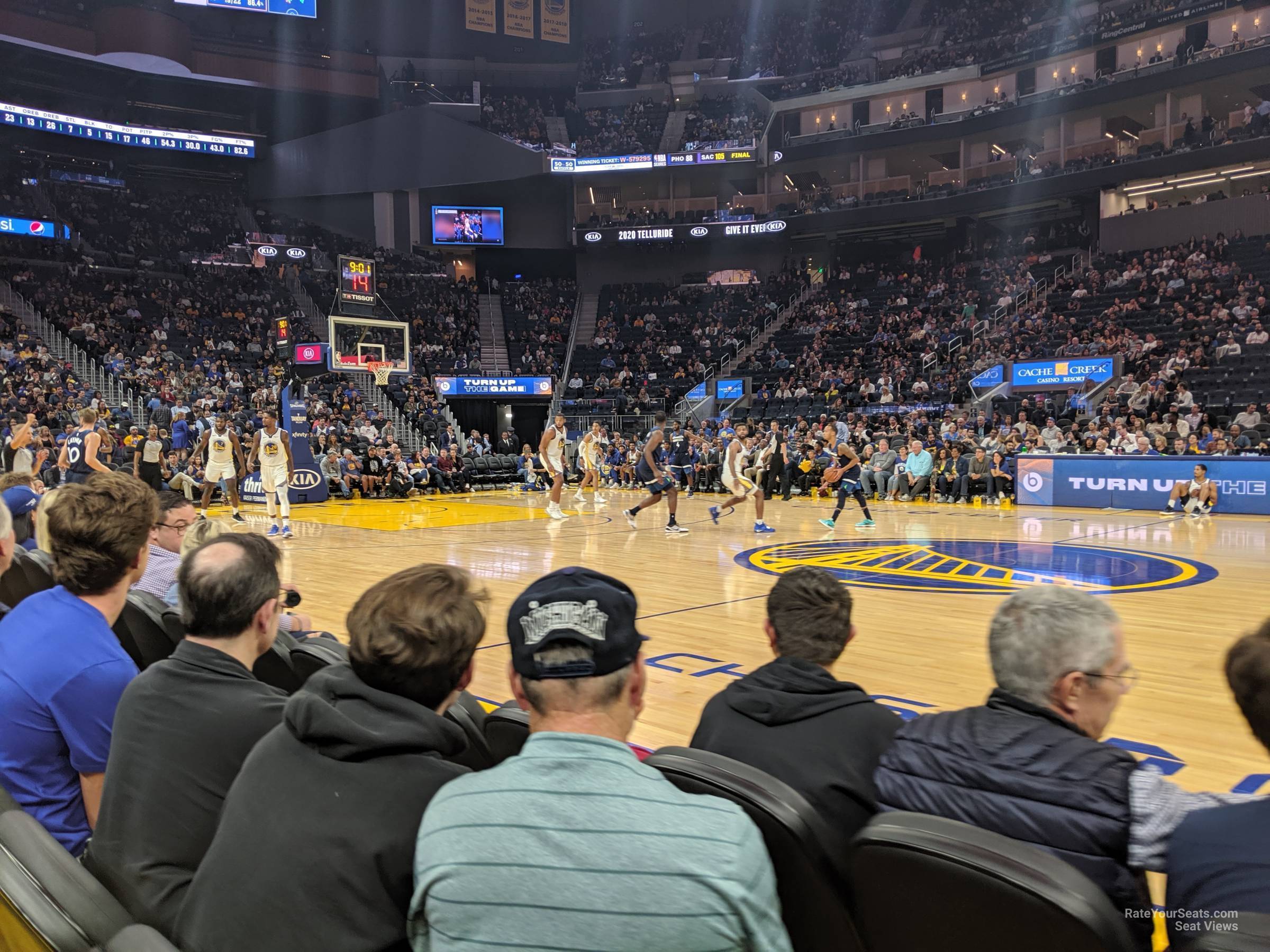section 15, row a1_2 seat view  for basketball - chase center