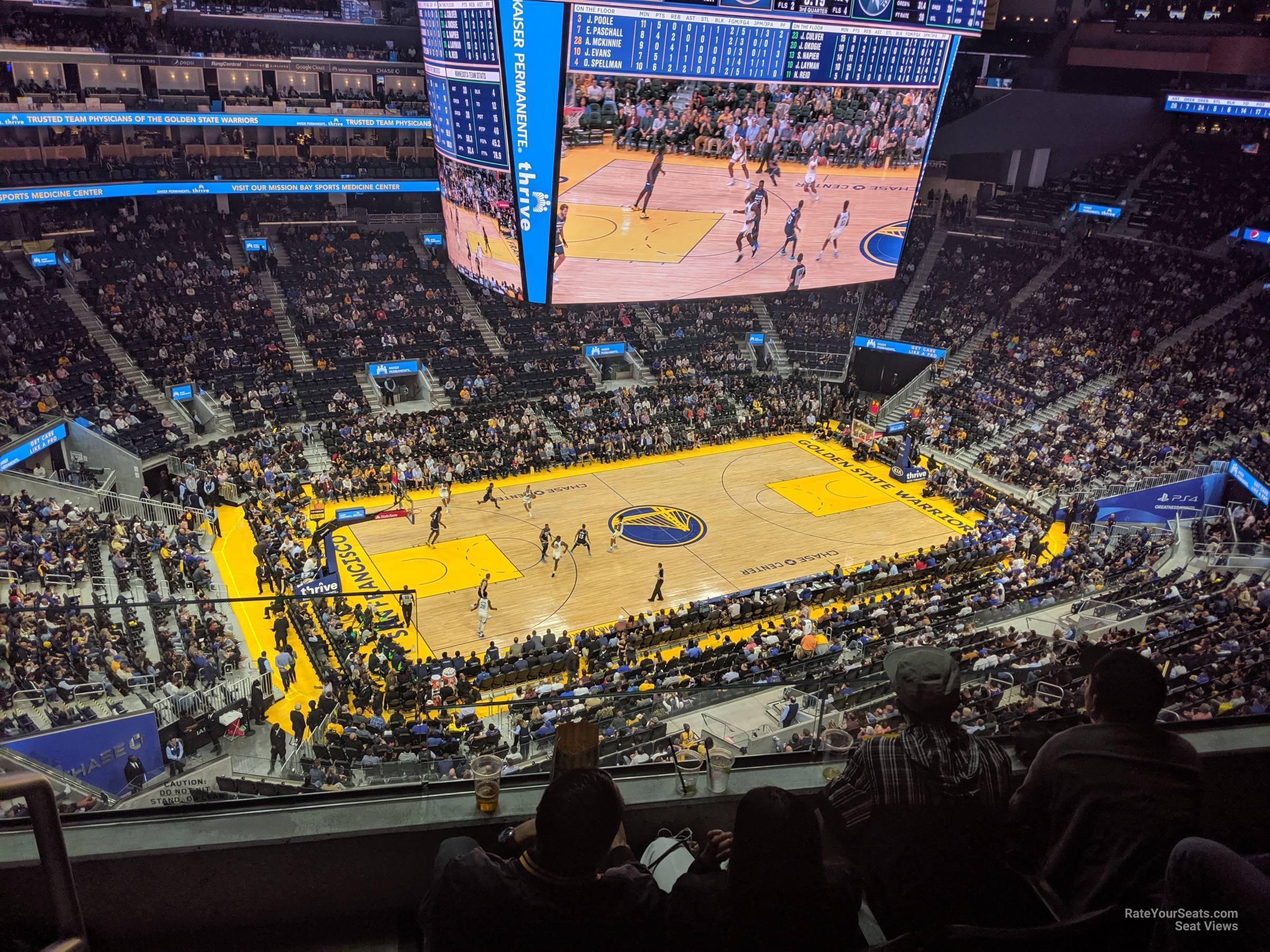 section 208, row 8 seat view  for basketball - chase center