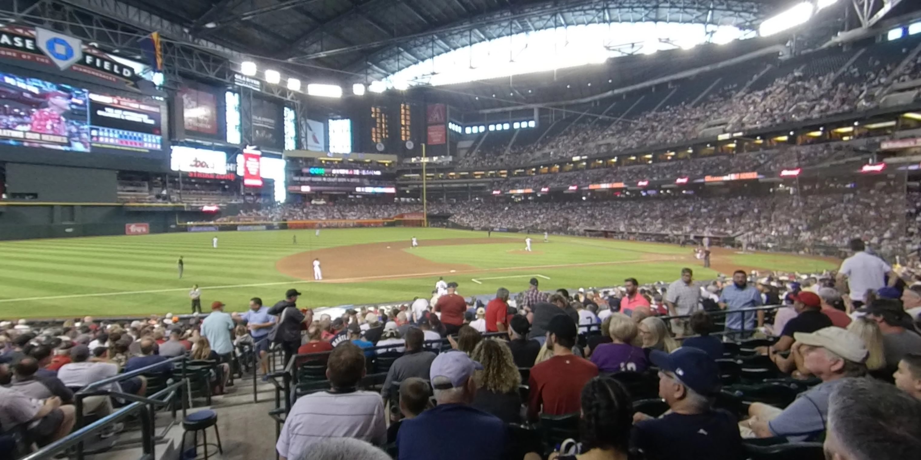 section 129 panoramic seat view  for baseball - chase field