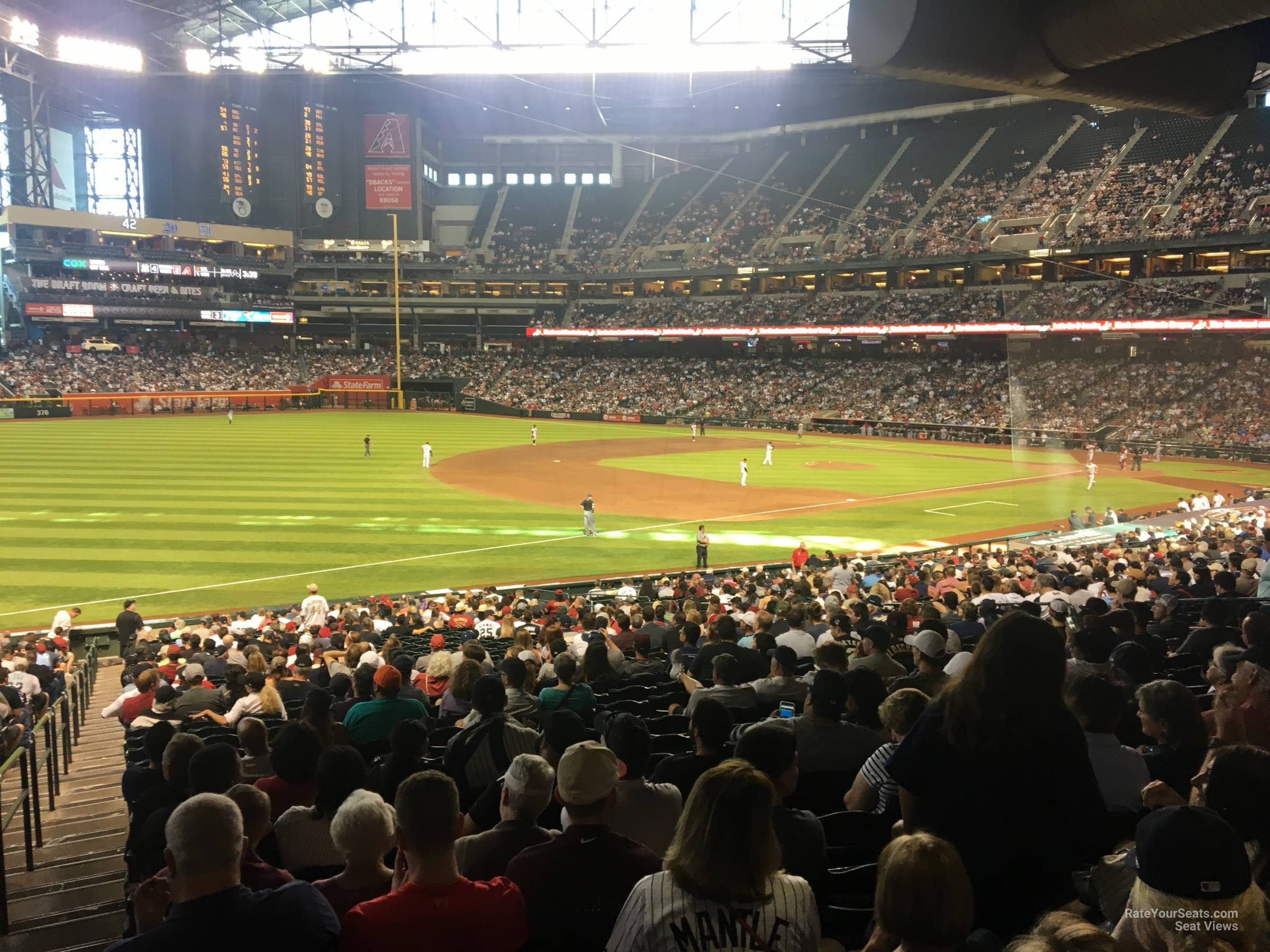 section 133, row 39 seat view  for baseball - chase field
