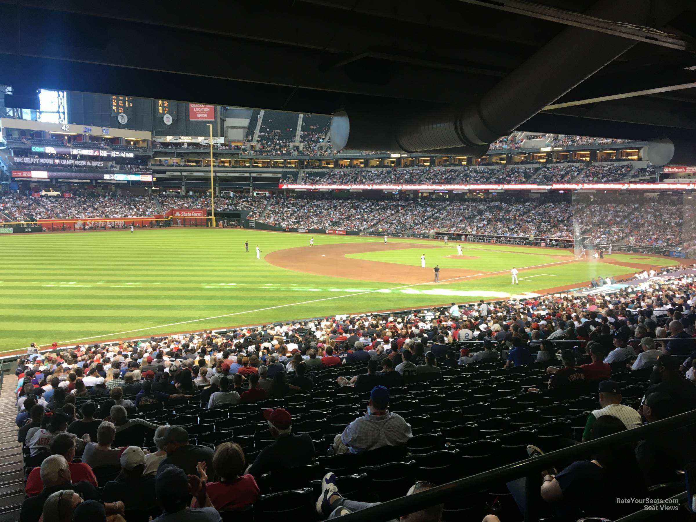 section 134, row 39 seat view  for baseball - chase field