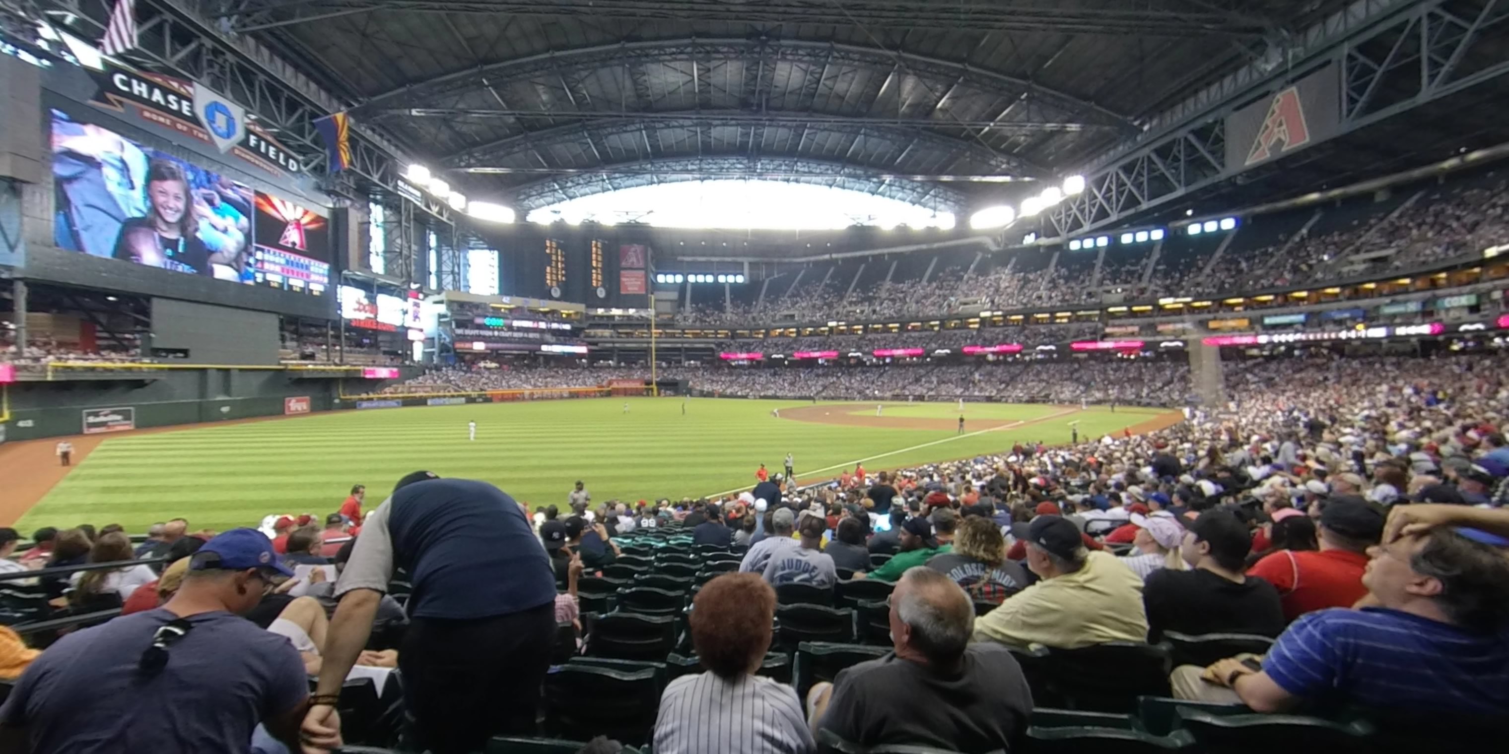 section 135 panoramic seat view  for baseball - chase field