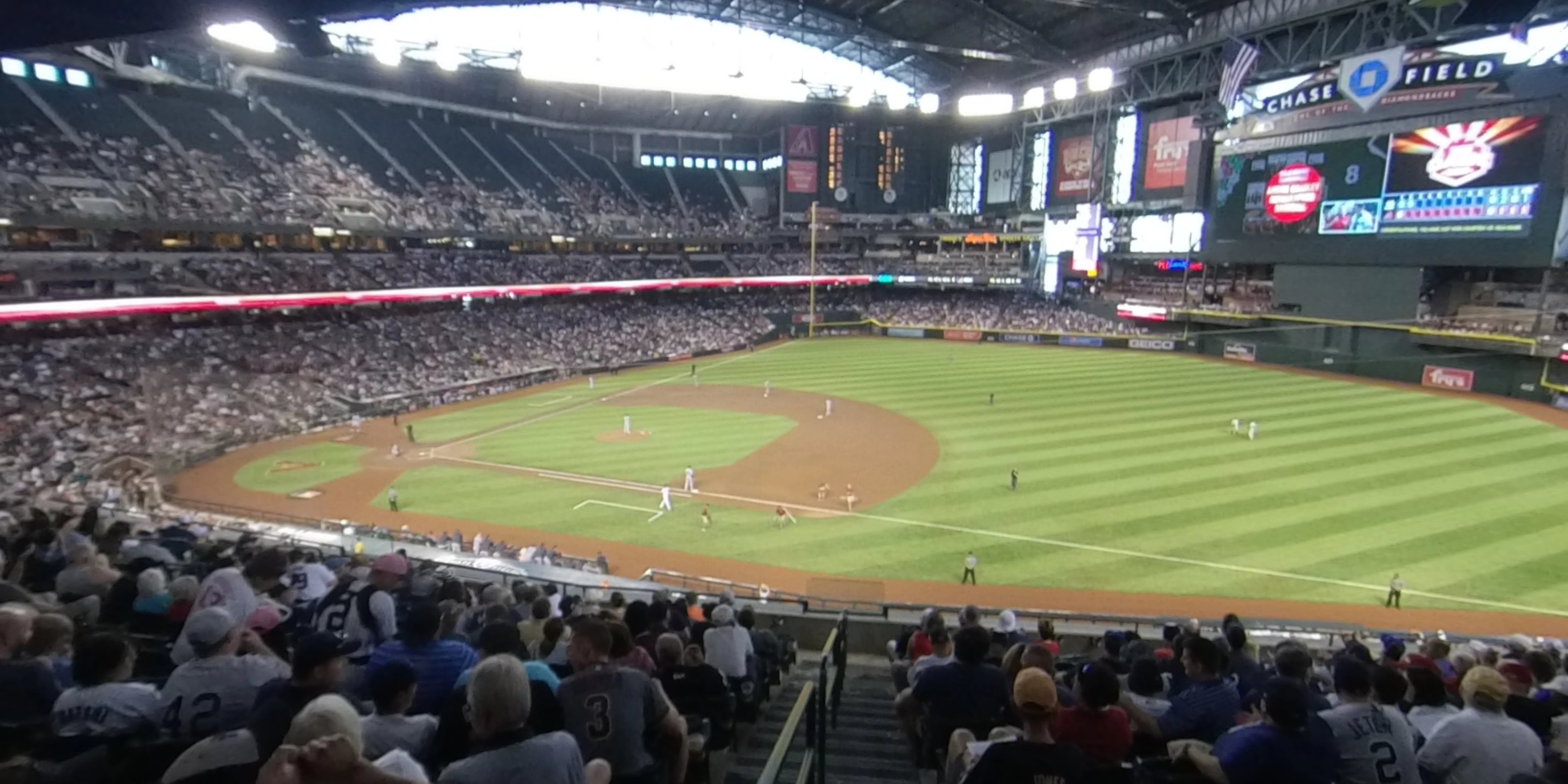 section 205 panoramic seat view  for baseball - chase field