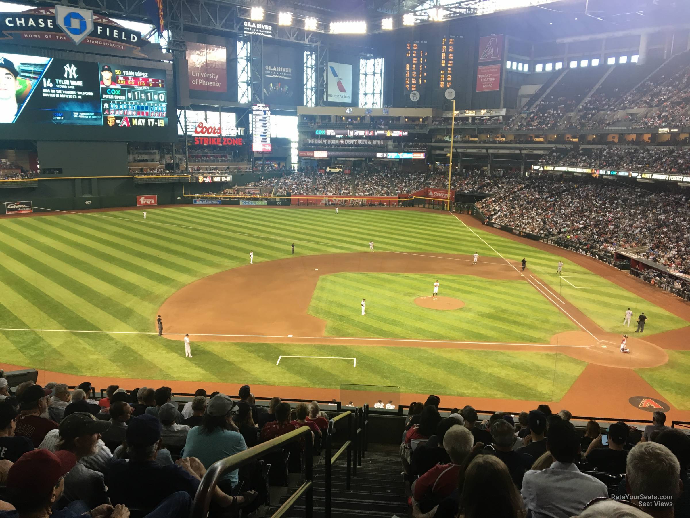 section 211, row 10 seat view  for baseball - chase field