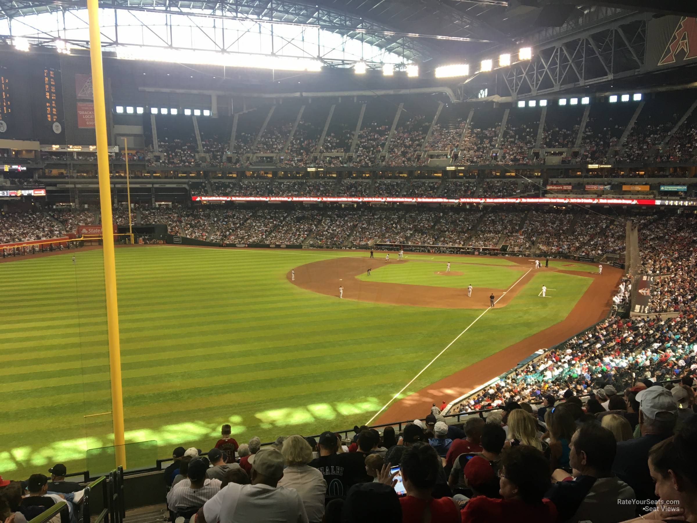 section 221, row 10 seat view  for baseball - chase field