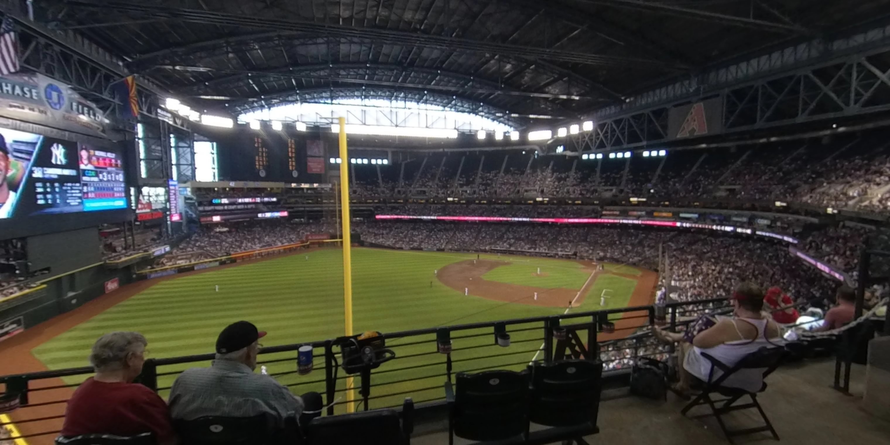 section 332w panoramic seat view  for baseball - chase field