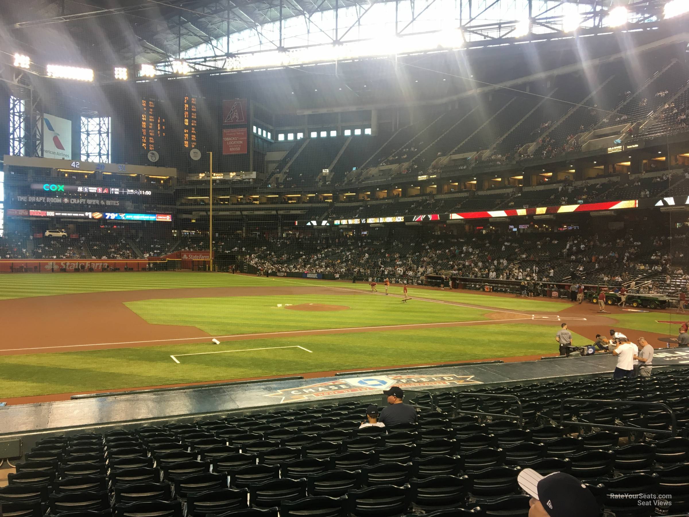 section p, row 18 seat view  for baseball - chase field