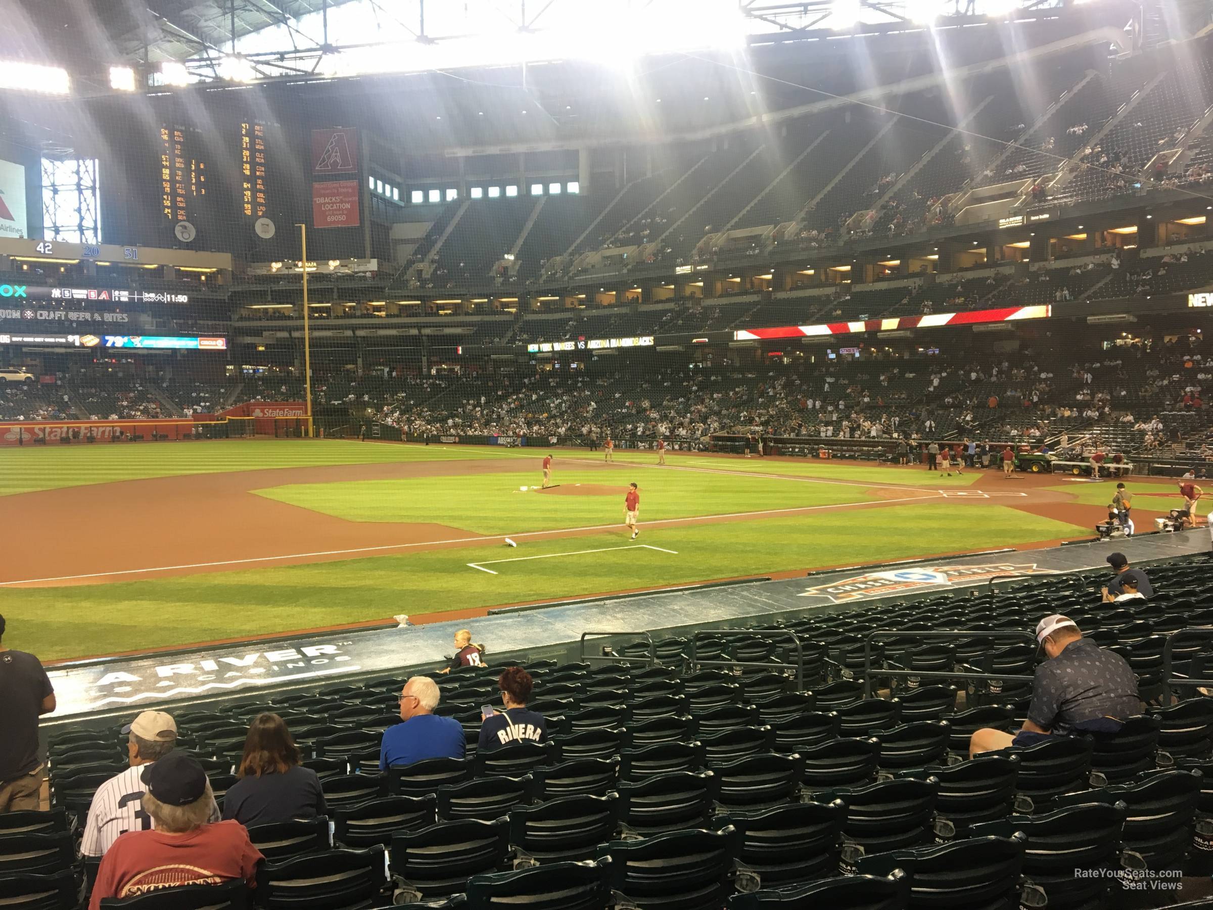 section q, row 18 seat view  for baseball - chase field